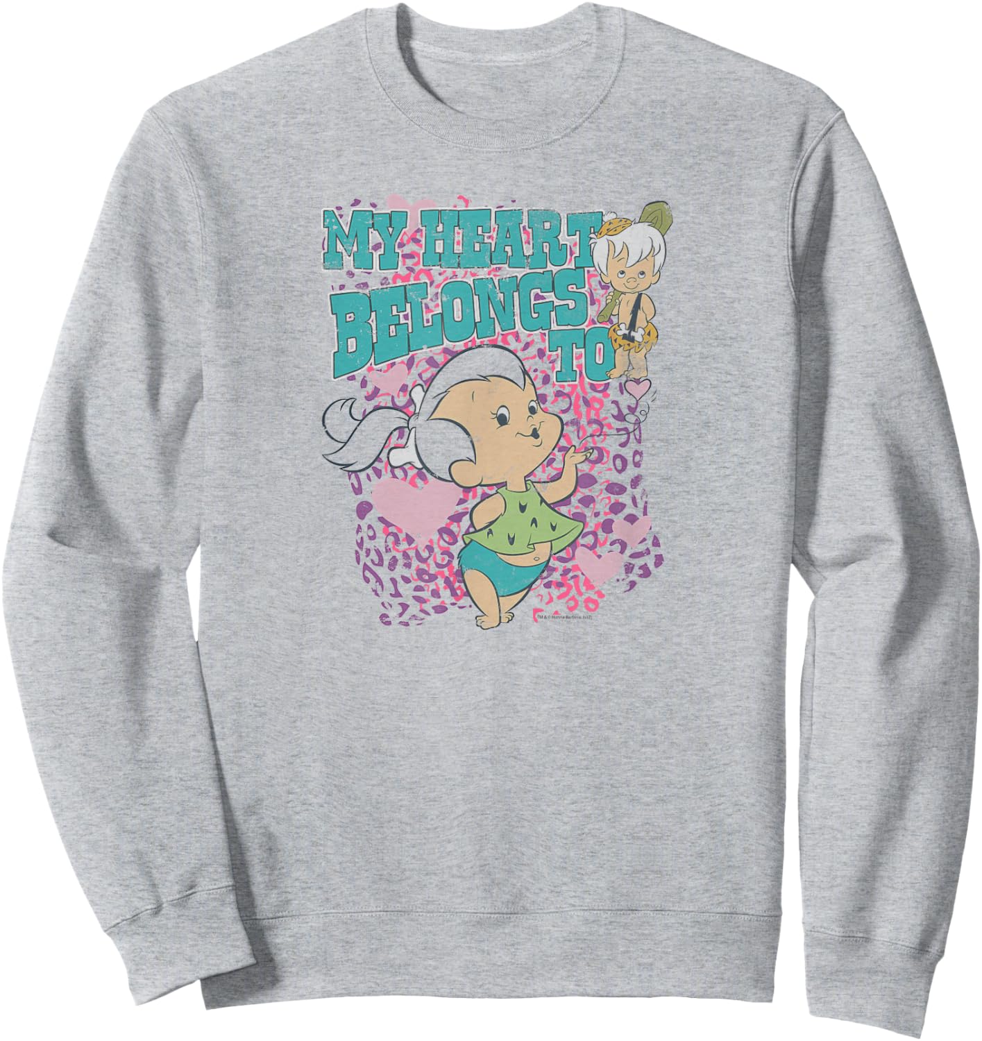 The Flintstones Pebbles My Heart Sweatshirt - Sweatshirt | Ash