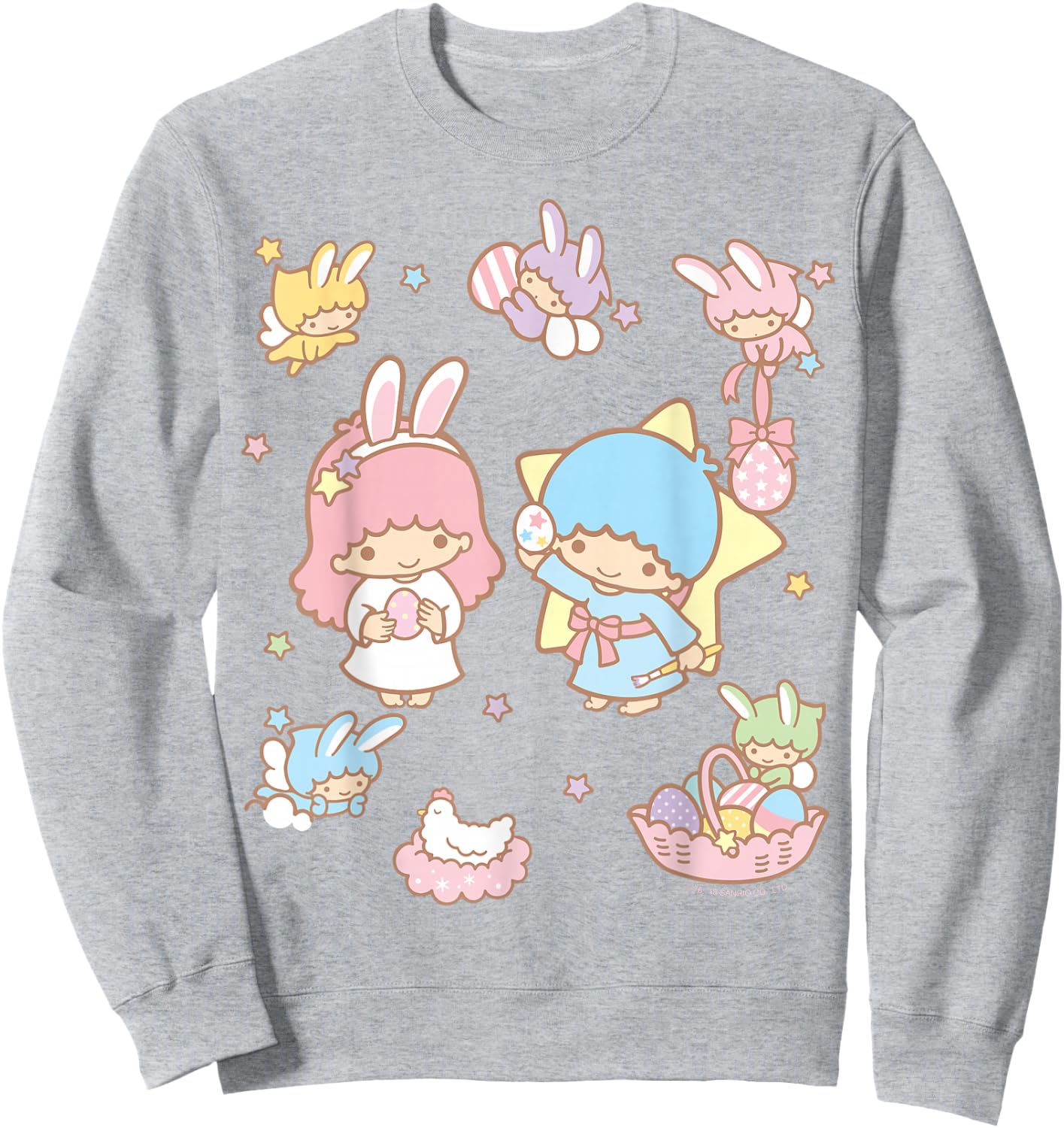 Little Twin Stars and Friends Easter Shirt Sweatshirt - Sweatshirt | Ash