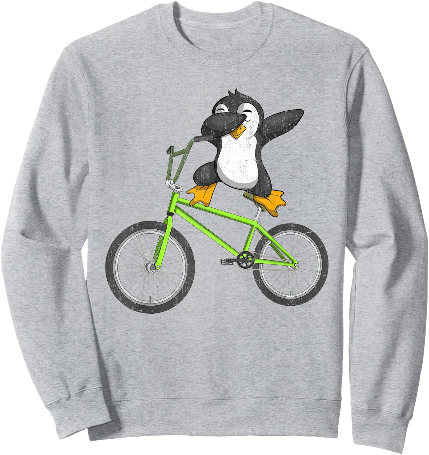 Cycling Antarctic Animal Lover Bike Cyclist Biker Penguin Sweatshirt - Sweatshirt | Ash