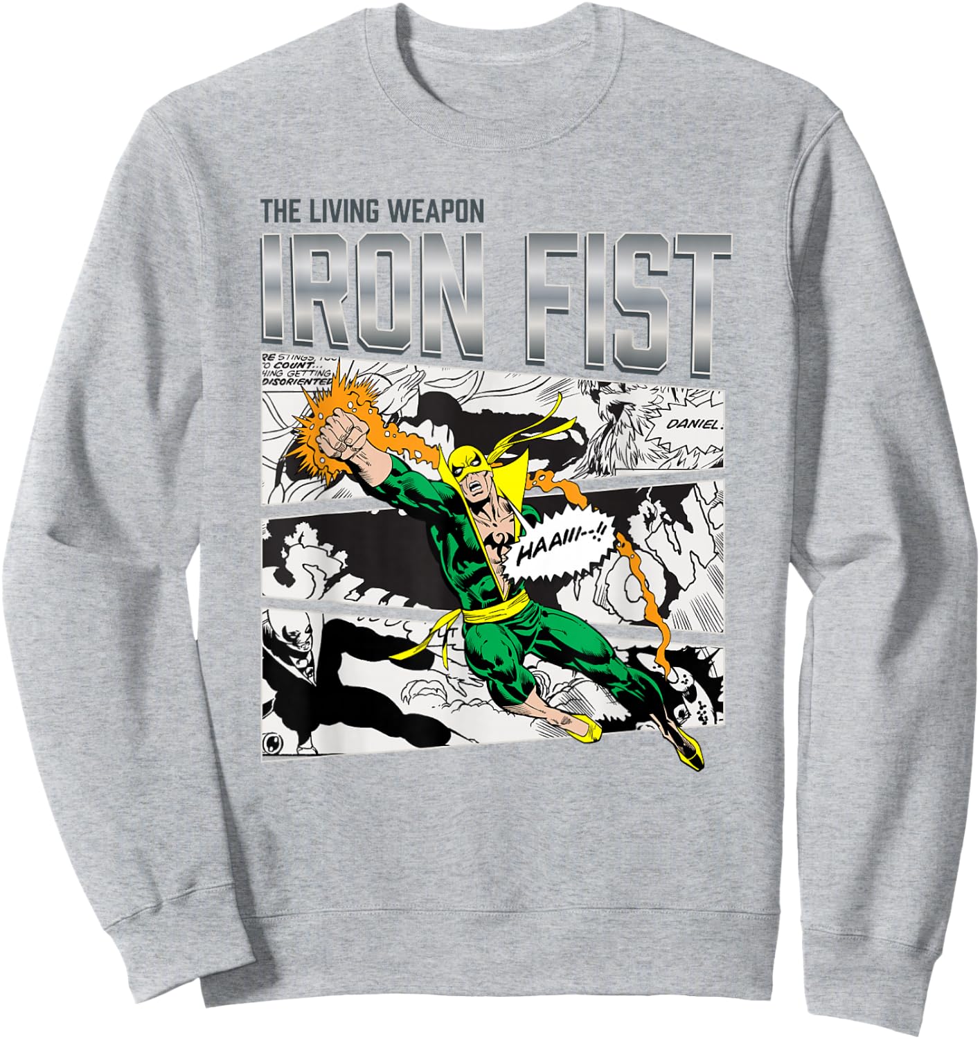 Marvel Comics Iron Fist The Living Weapon Vintage Sweatshirt - Sweatshirt | Ash
