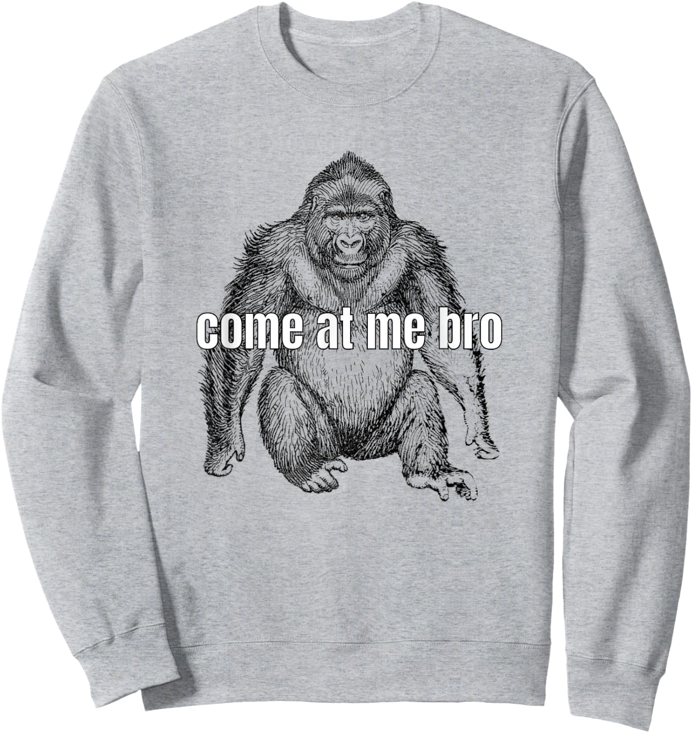 Come At Me Bro Funny Gorilla Fighter Sweatshirt - Sweatshirt | Ash