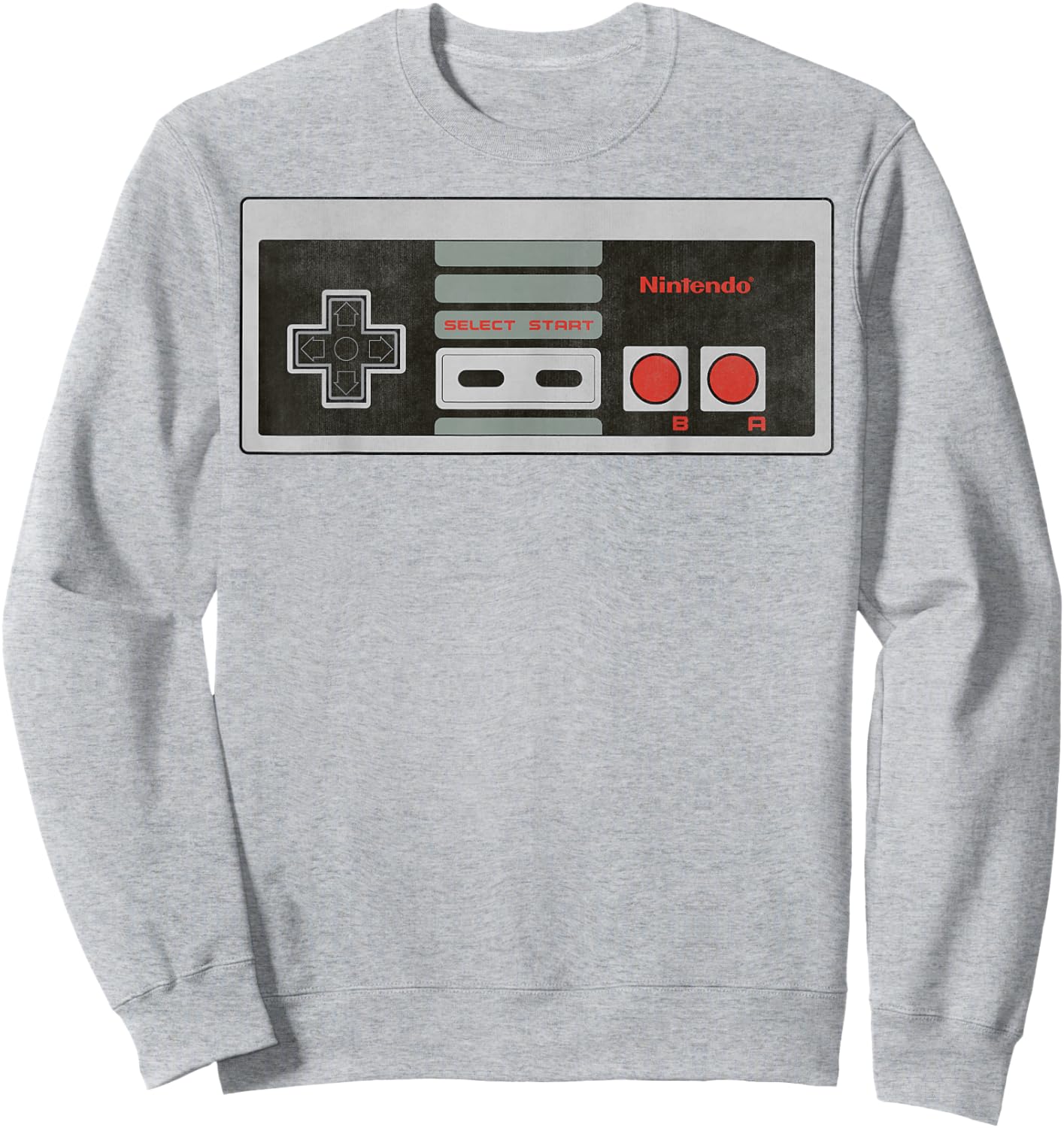 Nintendo Entertainment Retro NES Controller Graphic Sweatshirt - Sweatshirt | Ash