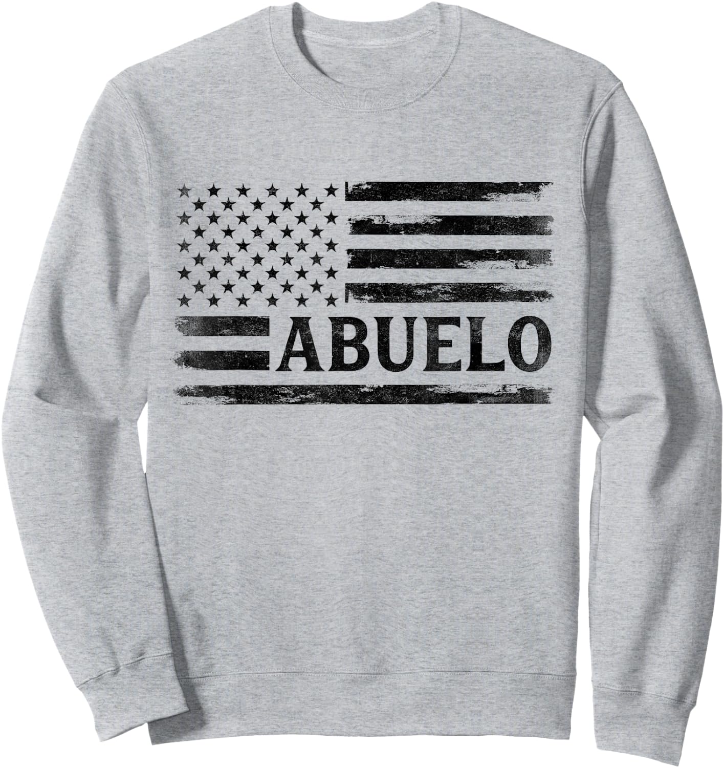 Abuelo Black Vintage USA Flag Father's Day Sweatshirt - Sweatshirt | Ash