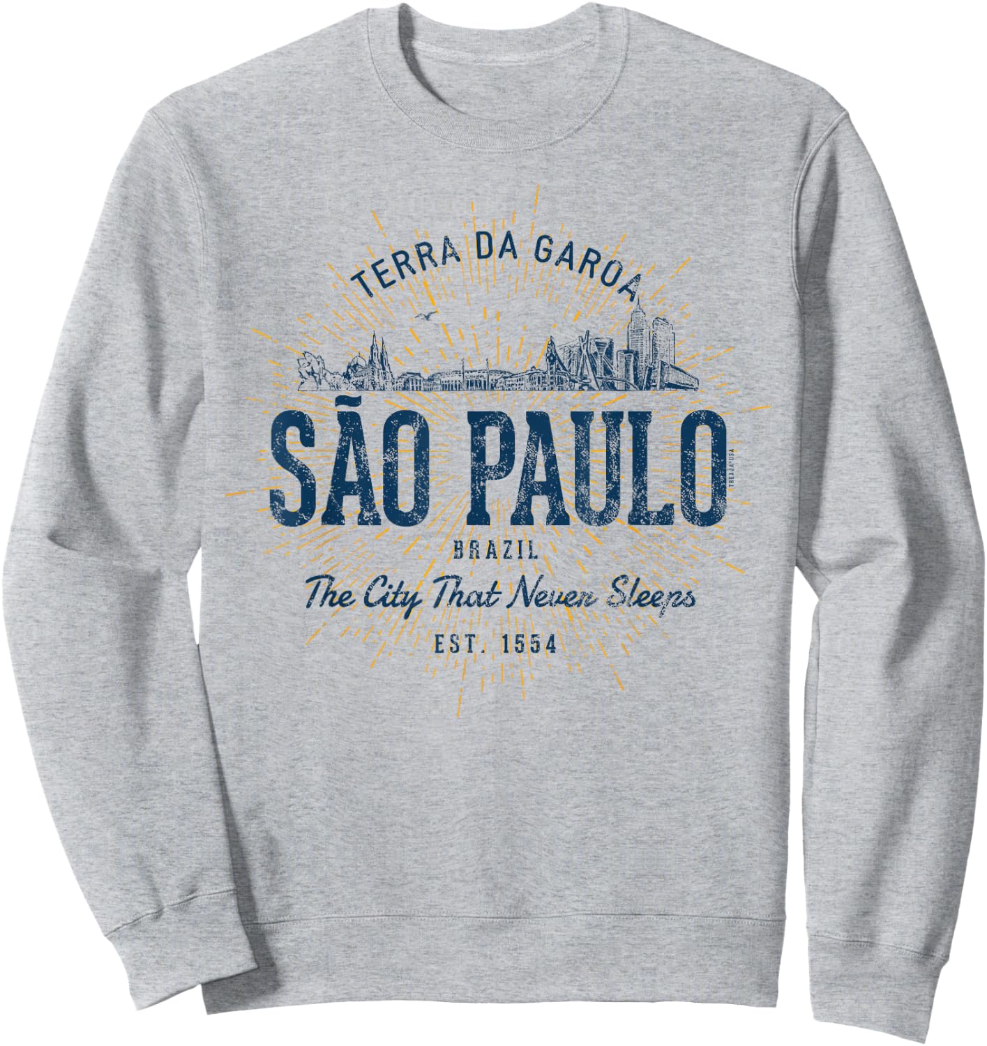 Brazil Vintage São Paulo Retro Sweatshirt - Sweatshirt | Ash