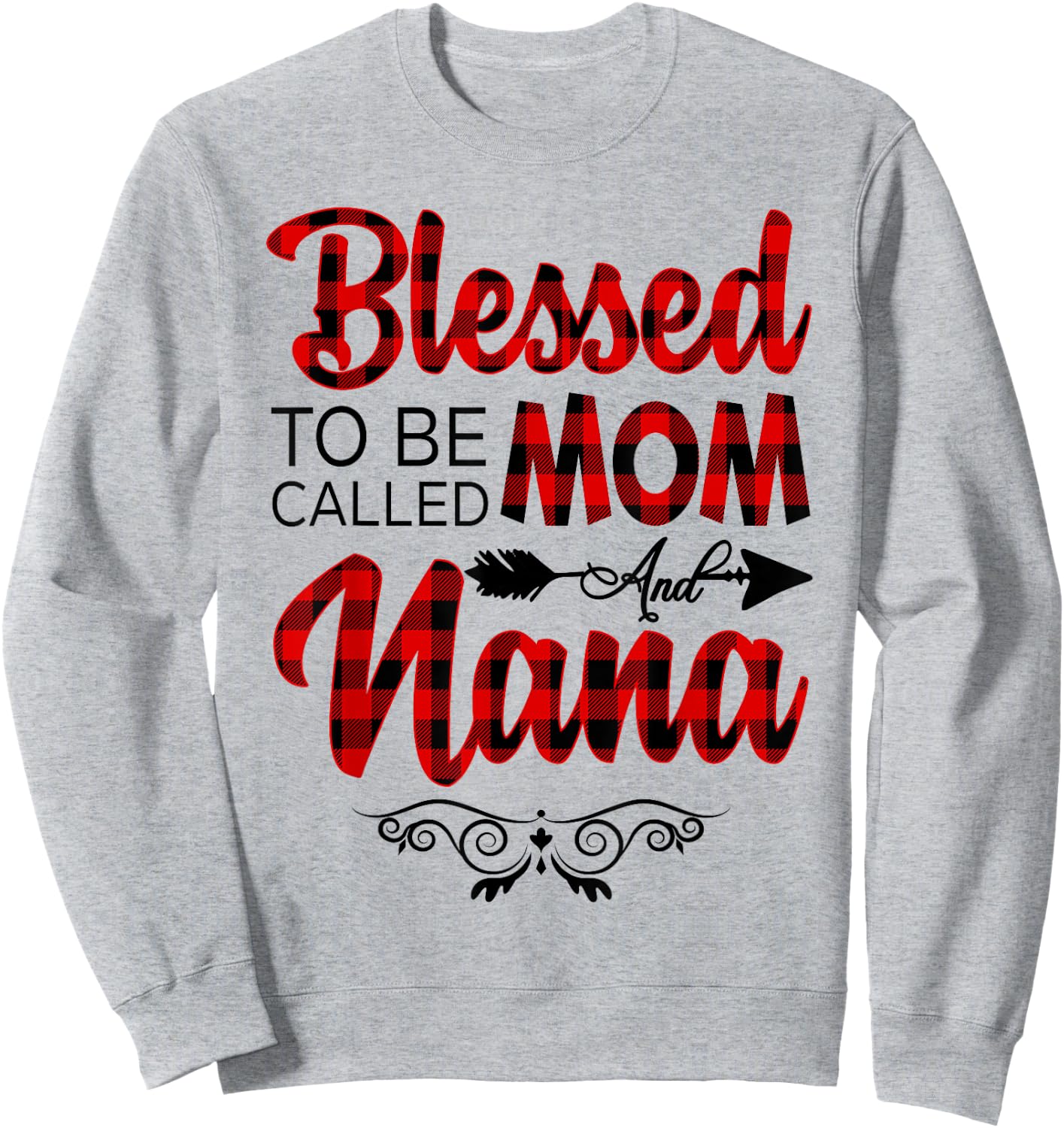 Blessed To Be Called Mom And Nana Shirt Floral Grandma Shirt Sweatshirt - Sweatshirt | Ash
