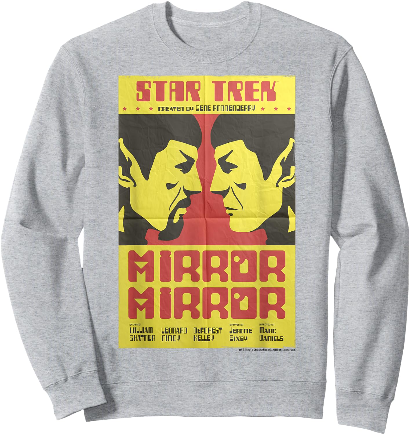 Star Trek Original Series Mirror Mirror Retro Poster Sweatshirt - Sweatshirt | Ash