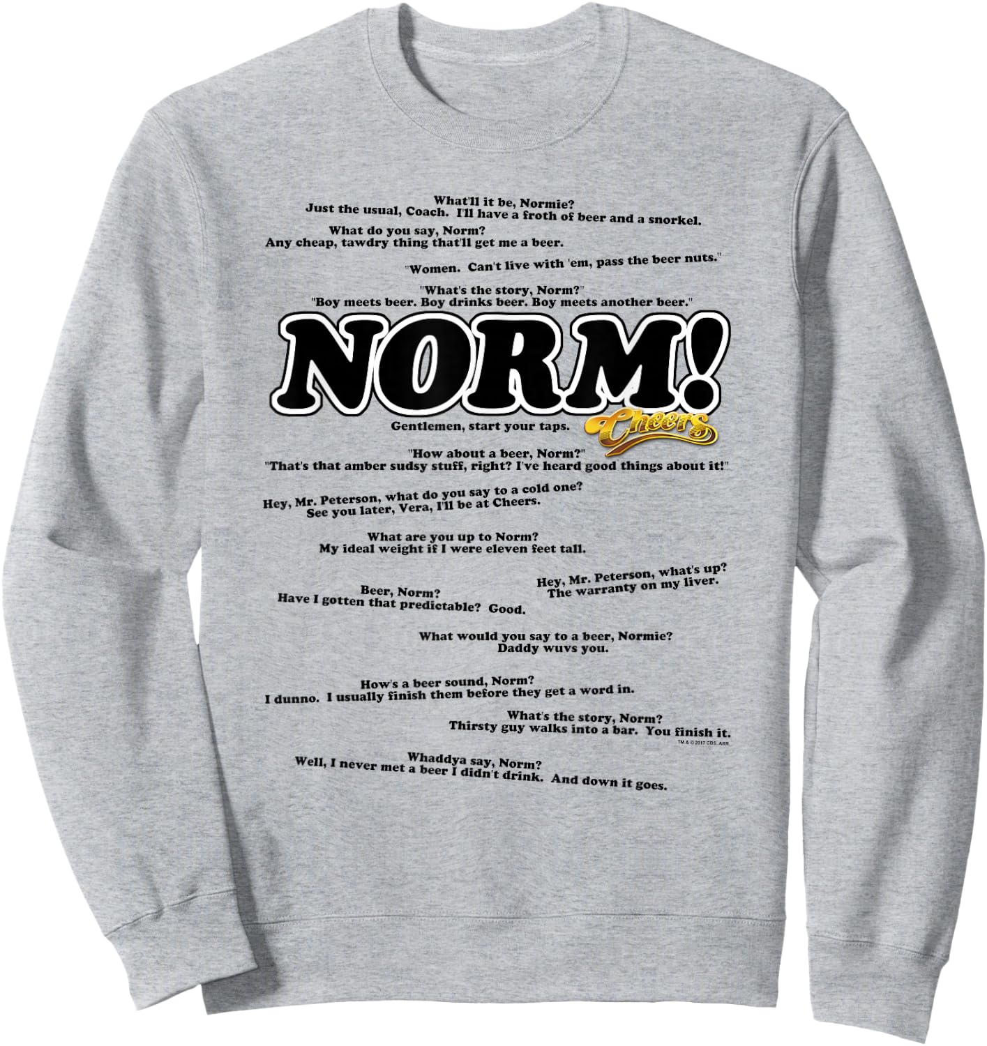 Cheers Normisms Sweatshirt - Sweatshirt | Ash