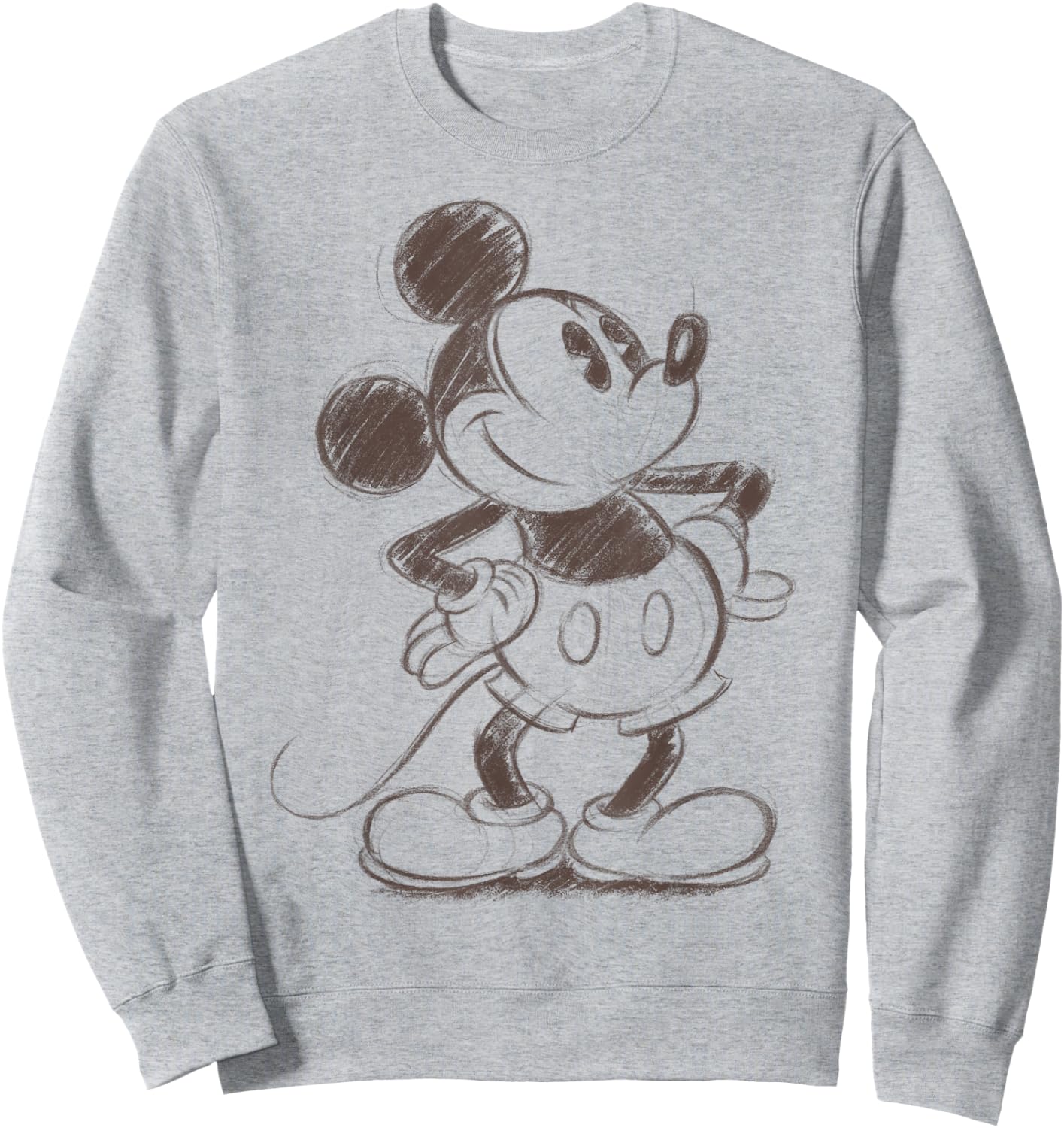 Disney Mickey and Friends Mickey Mouse Sketch Portrait Sweatshirt - Sweatshirt | Ash