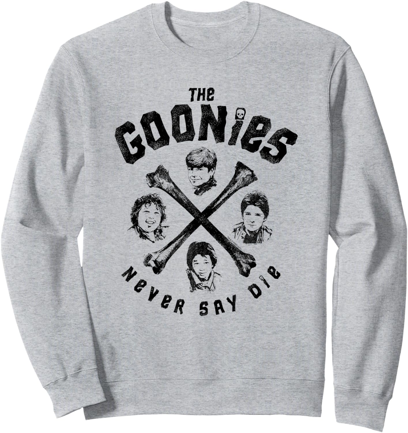 The Goonies Crossbones and Cast Never Say Die Movie Sweatshirt - Sweatshirt | Ash