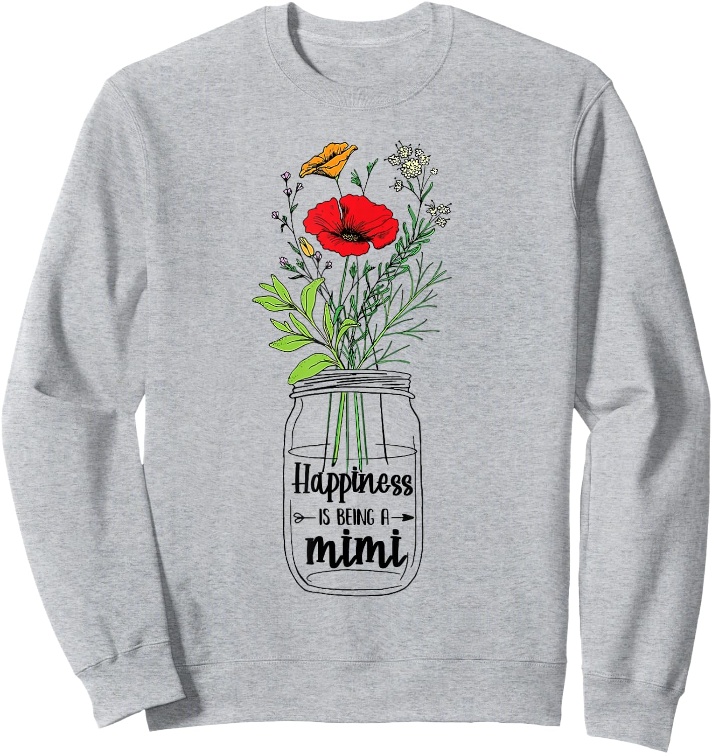 Happiness is being a Mimi Announcement Mothers Day Sweatshirt - Sweatshirt | Ash