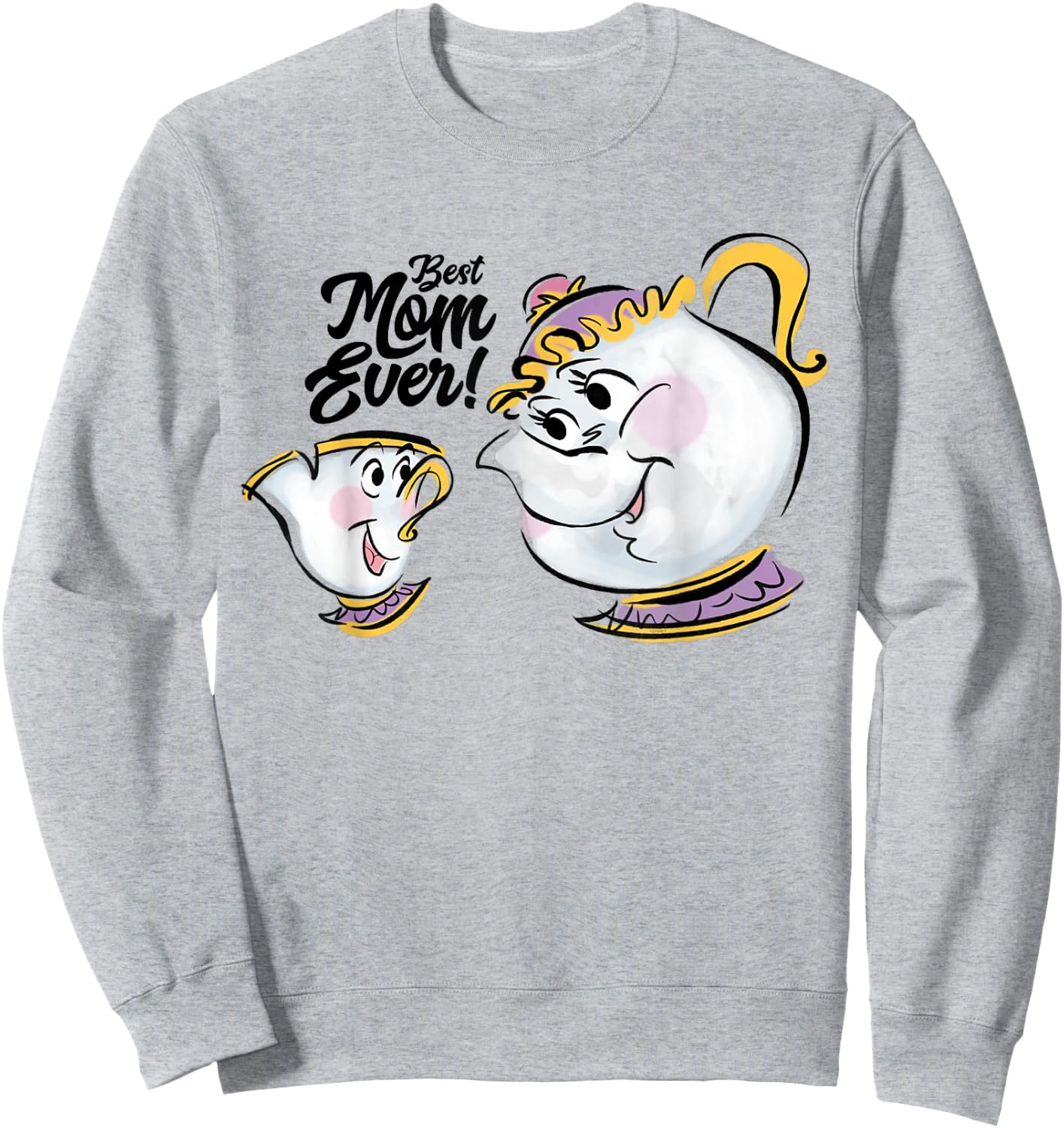 Disney Beauty and the Beast Chip Mrs. Potts Best Mom Ever Sweatshirt - Sweatshirt | Ash