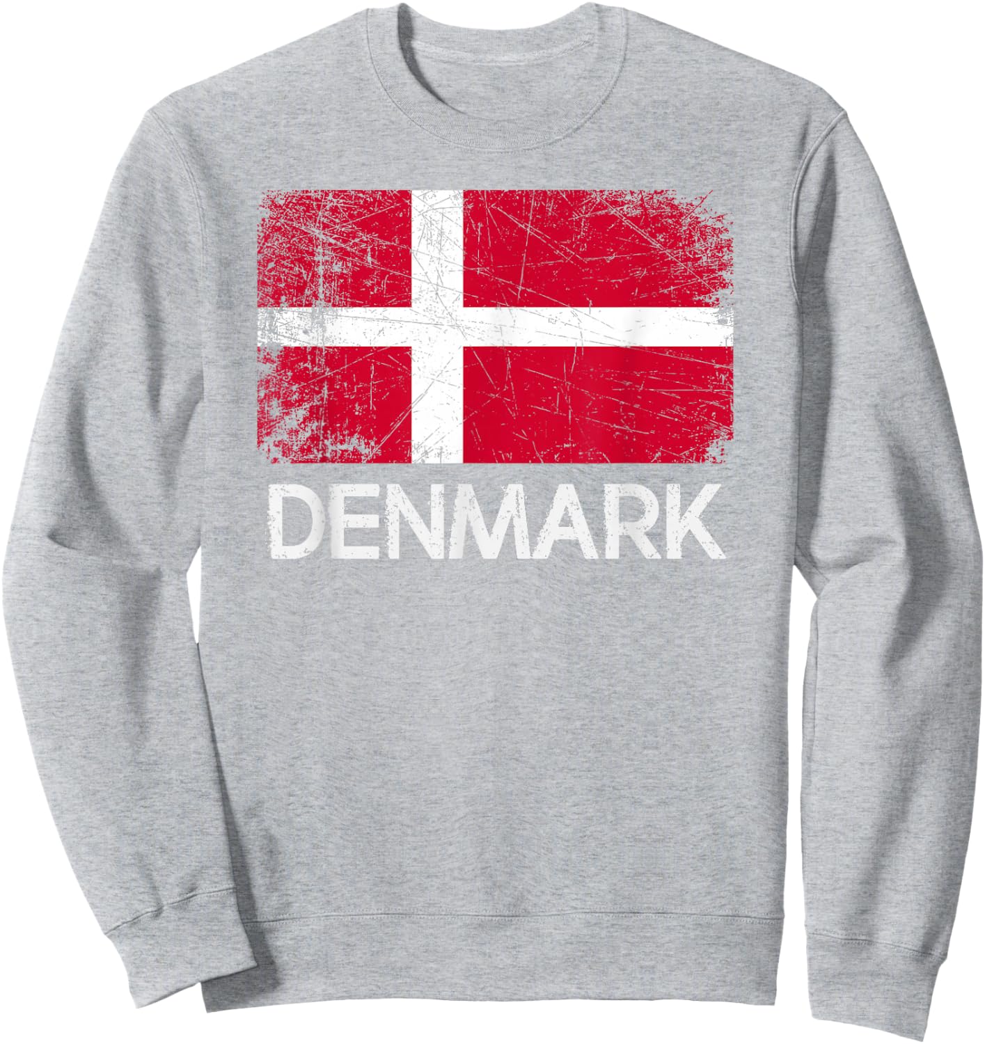 Danish Flag | Vintage Made In Denmark Gift Sweatshirt - Sweatshirt | Ash