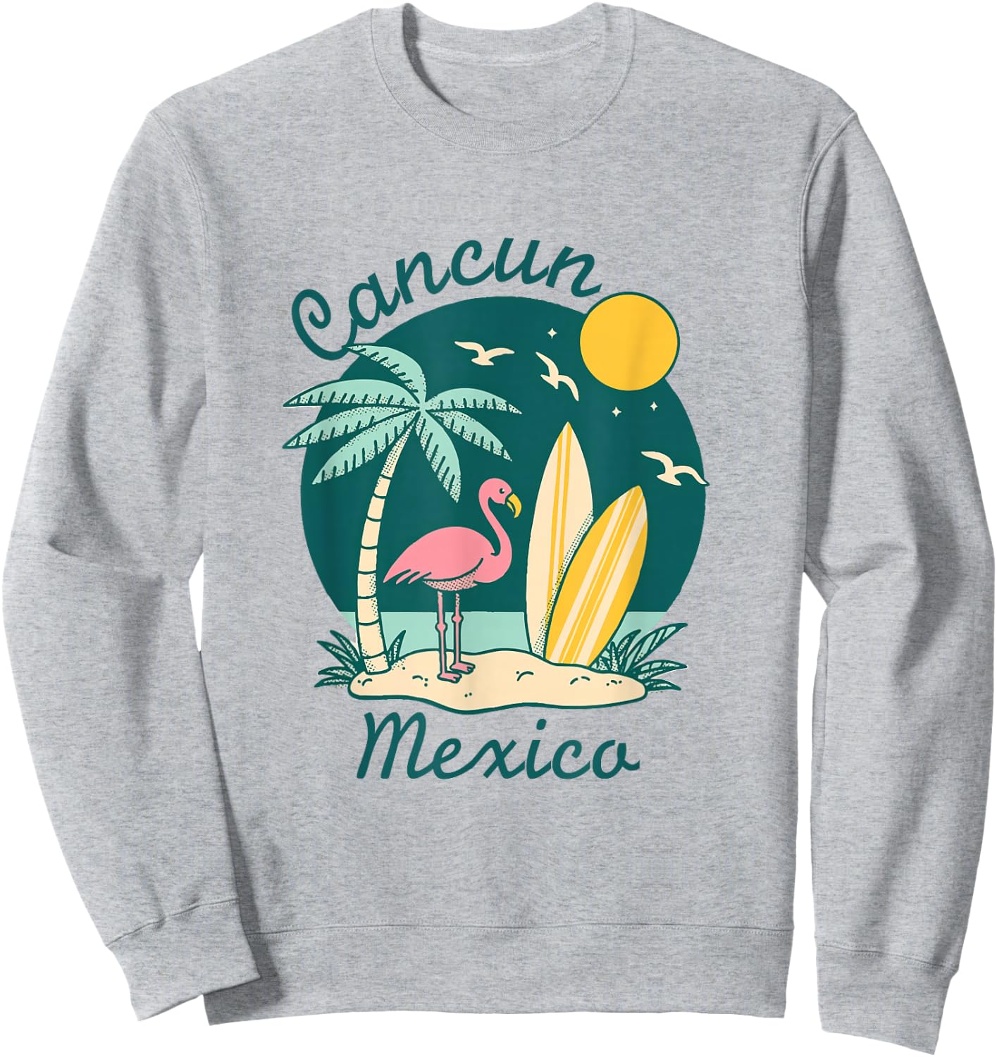 Souvenir from Cancun Mexico Family Matching Mexico Holiday Sweatshirt - Sweatshirt | Ash