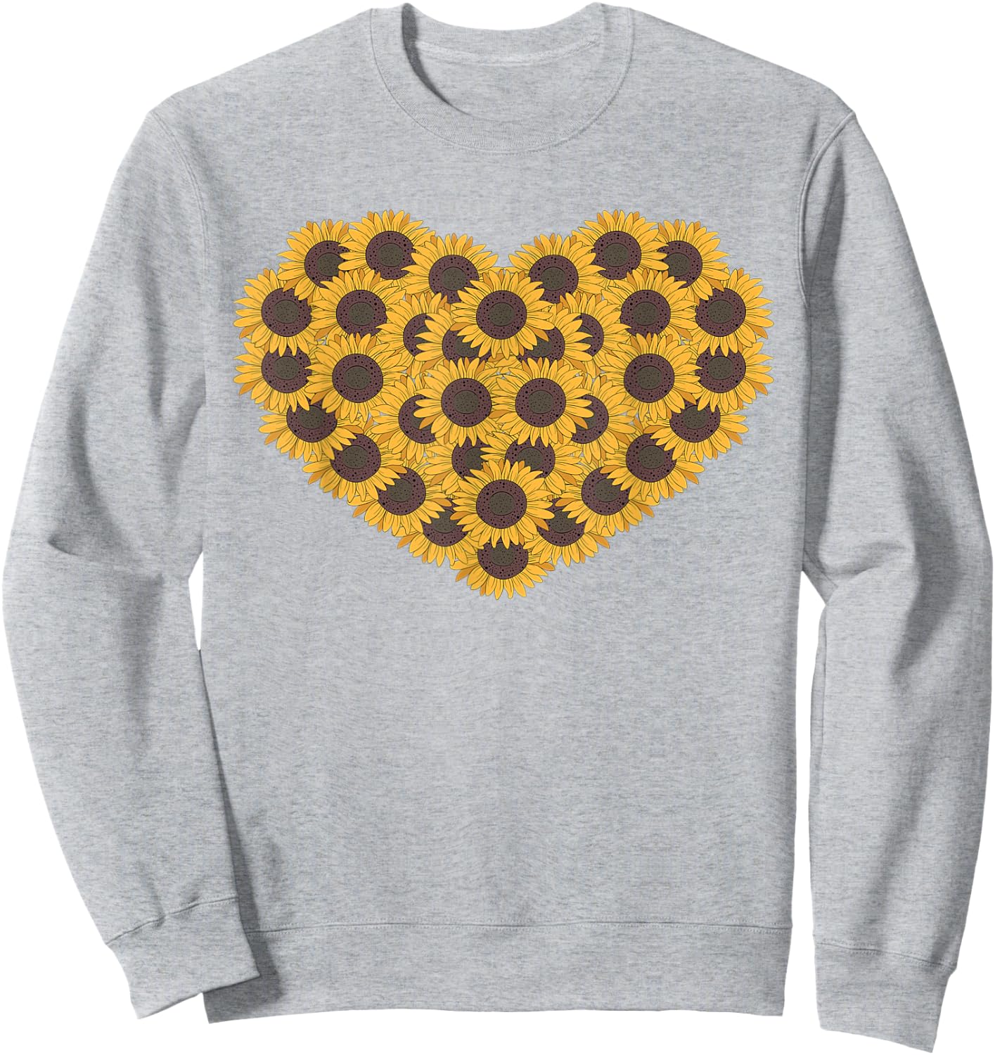 Heart Sunflower Lover Gardener Hippie Sunflower Sweatshirt - Sweatshirt | Ash