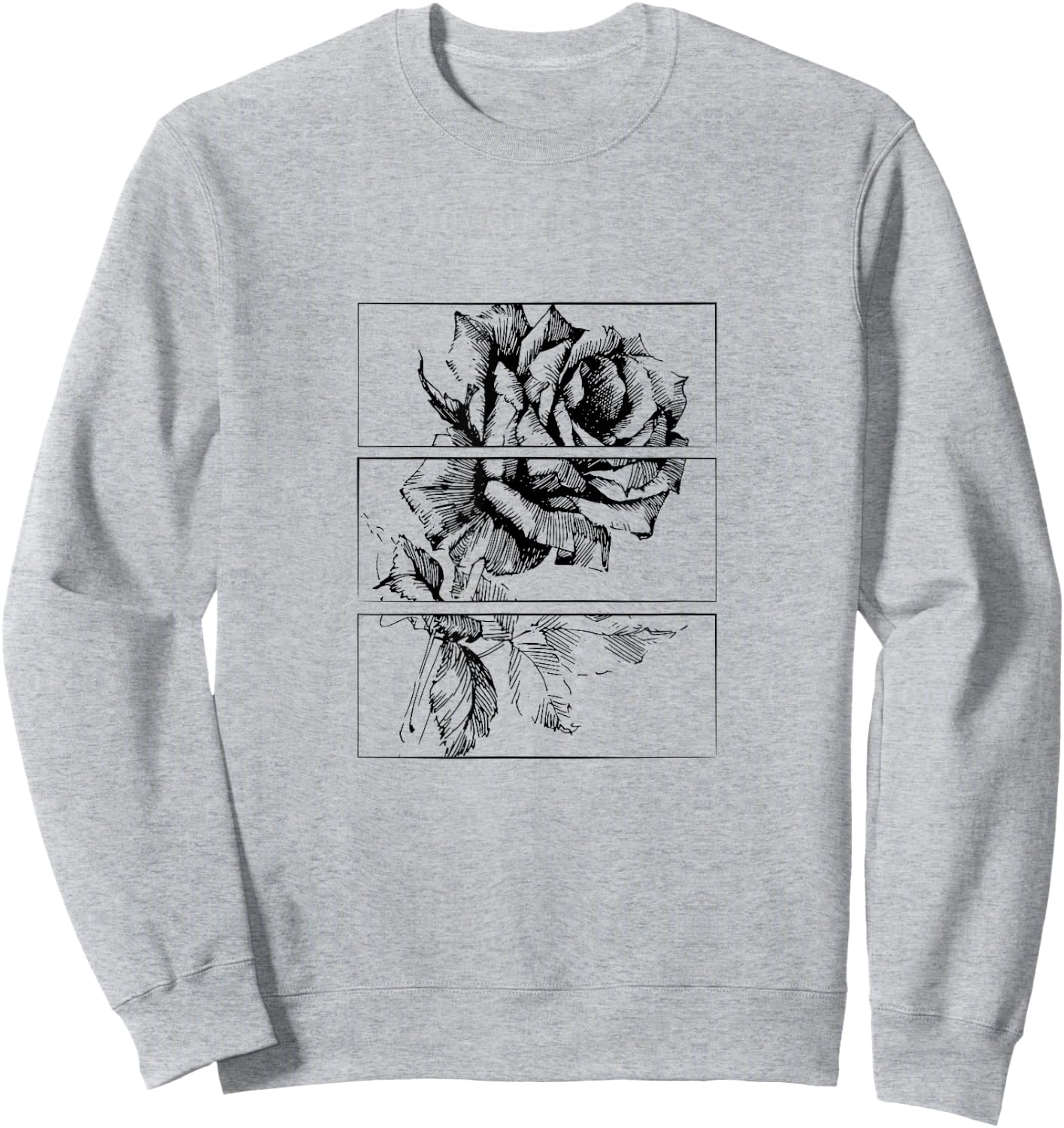 Black Roses Aesthetic Clothing Soft Grunge Clothes Goth Punk Sweatshirt - Sweatshirt | Ash