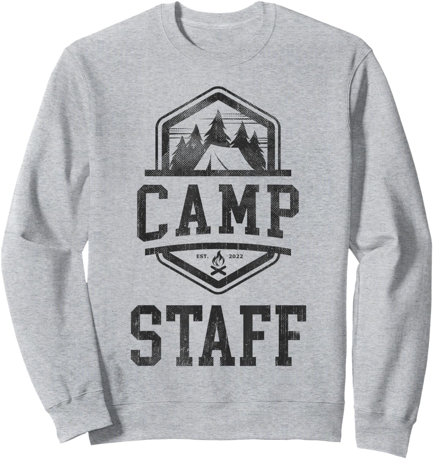 Vintage CAMP STAFF Crew Summer Counselor Campground Director Sweatshirt - Sweatshirt | Ash
