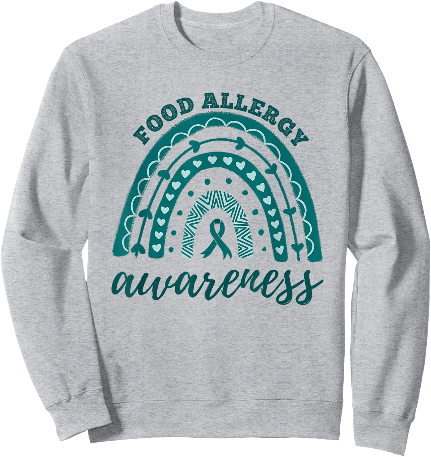 Food Allergy Awareness Month Rainbow Sweatshirt - Sweatshirt | Ash
