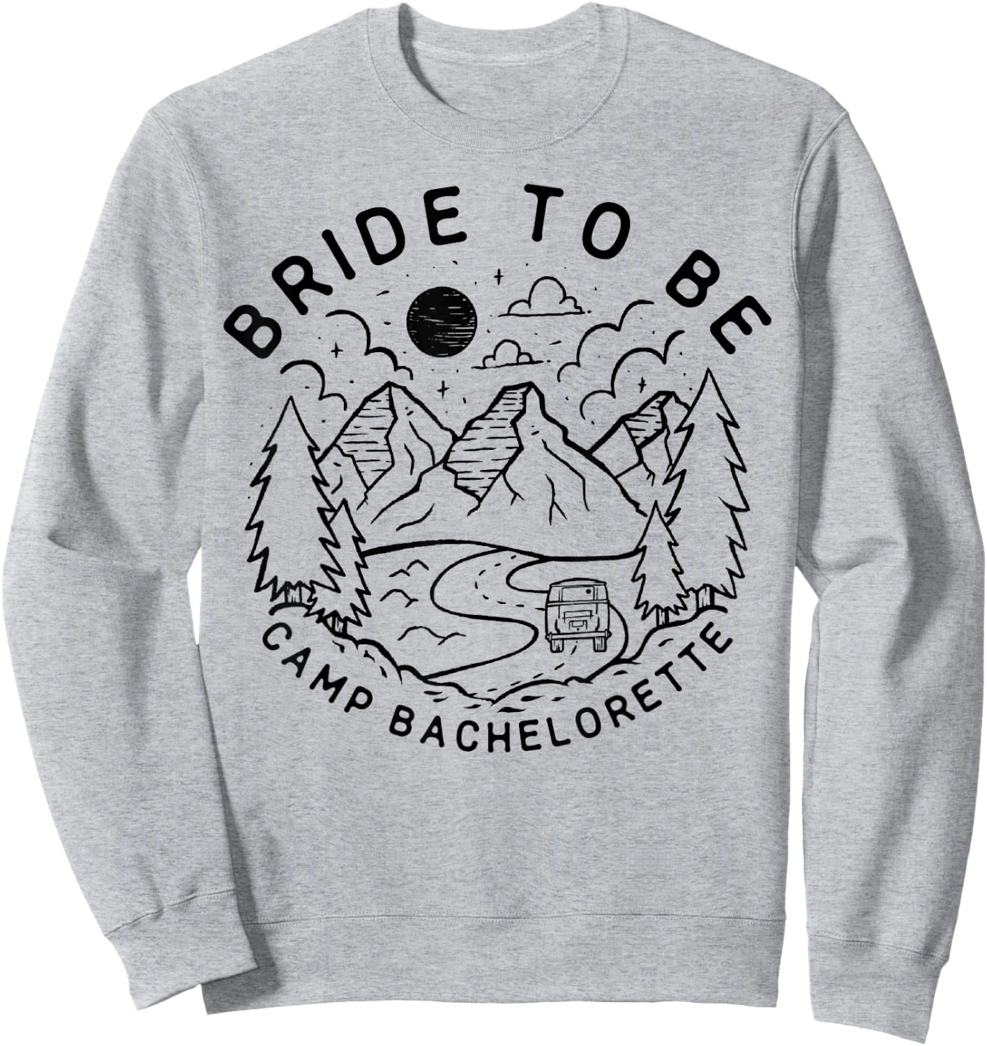 Vintage Bride To Be Camp Bachelorette Party Matching Gift Sweatshirt - Sweatshirt | Ash