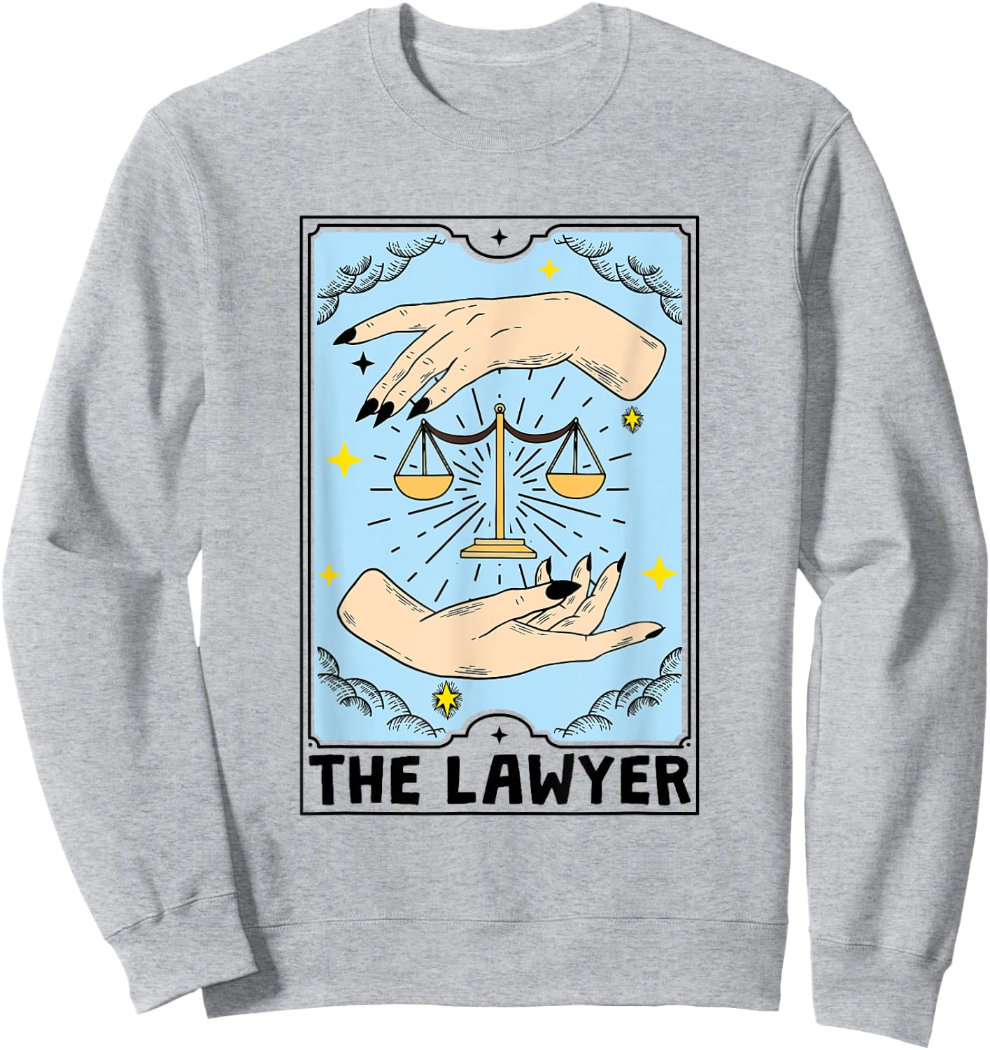 The Lawyer Tarot Card - Attorney Sweatshirt - Sweatshirt | Ash