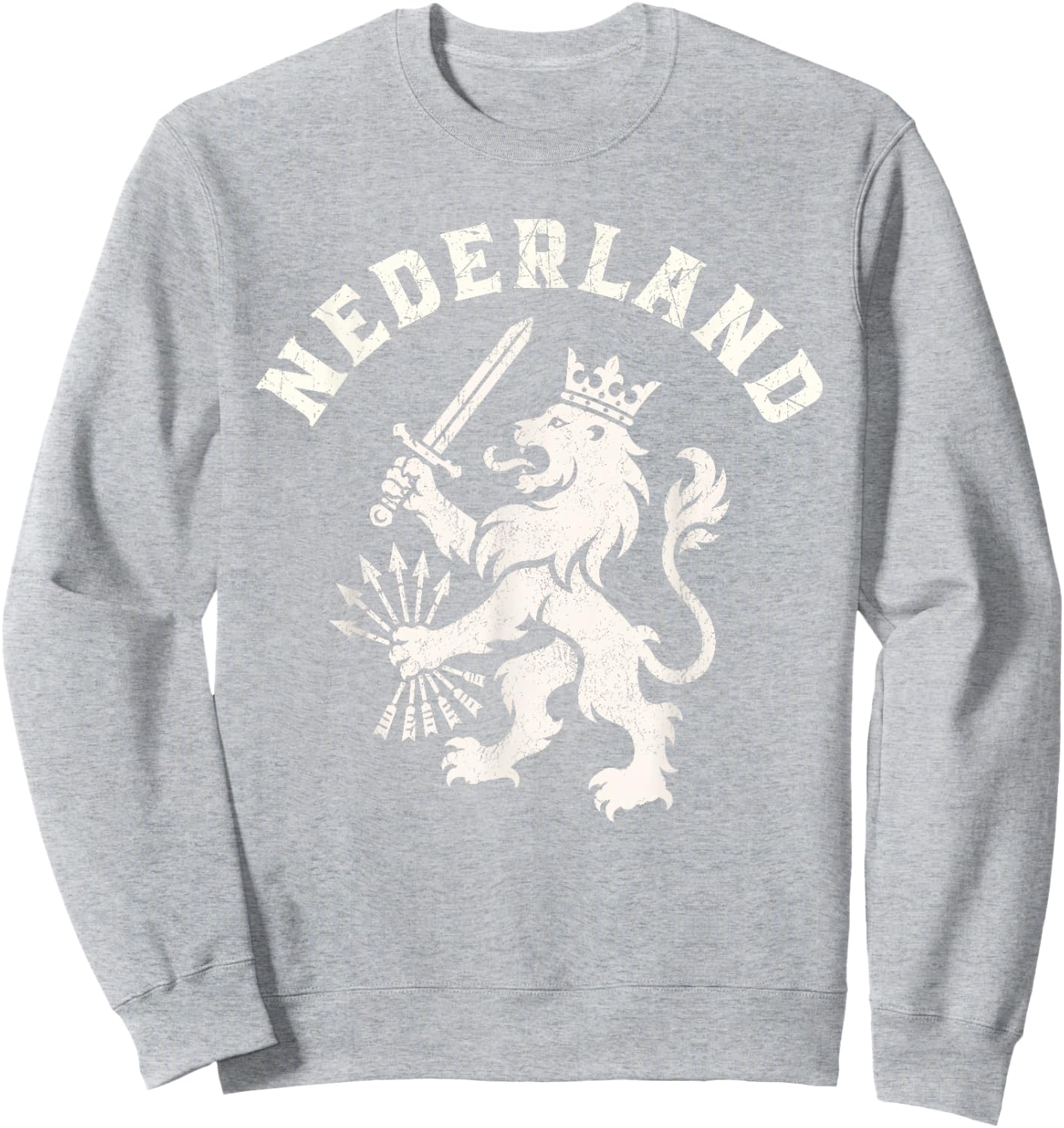 Nederland Netherlands Lion Holland Vintage Orange Sweatshirt - Sweatshirt | Ash