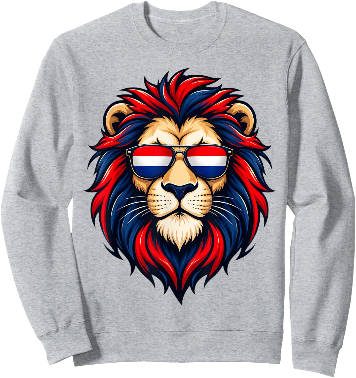 Vintage Nederland Lion Netherlands Flag Dutch Holland Orange Sweatshirt - Sweatshirt | Ash