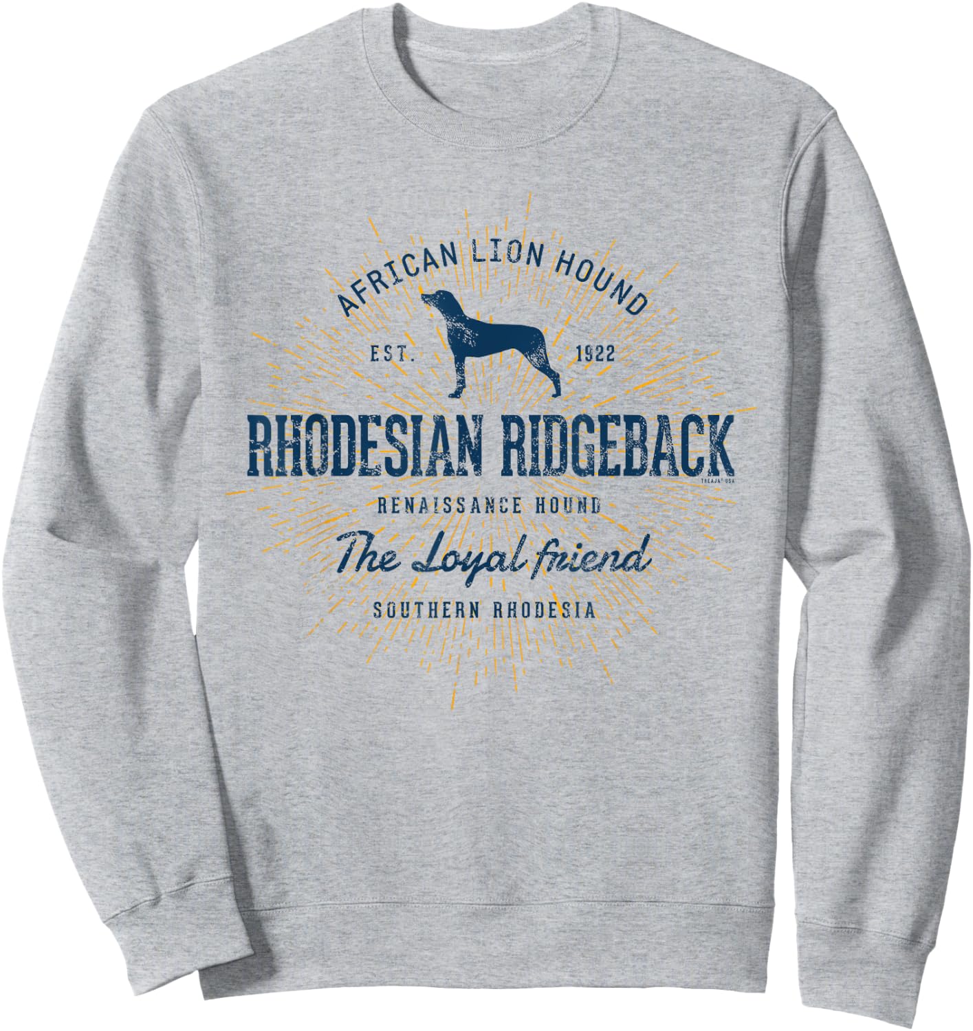 Ridgeback Vintage Rhodesian Ridgeback Sweatshirt - Sweatshirt | Ash