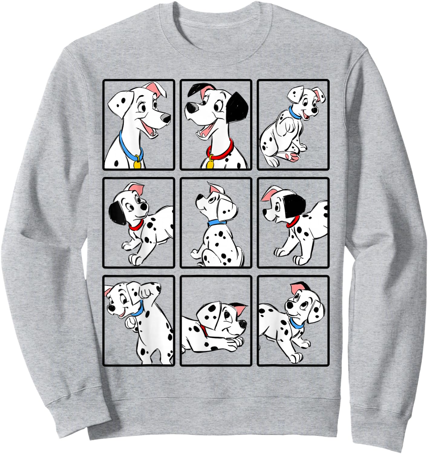 Disney 101 Dalmatians Puppy Group Shot Portrait Boxes Sweatshirt - Sweatshirt | Ash