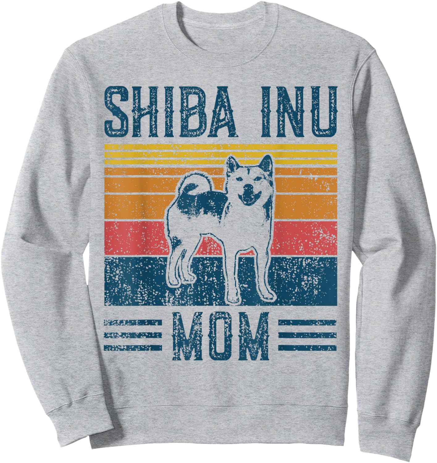 Dog Shiba Inu Mom - Vintage Shiba Inu Mom Sweatshirt - Sweatshirt | Ash