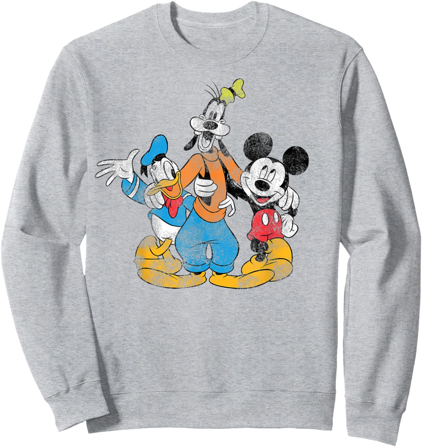 Disney - Mickey Donald and Goofy Trio Sweatshirt - Sweatshirt | Ash