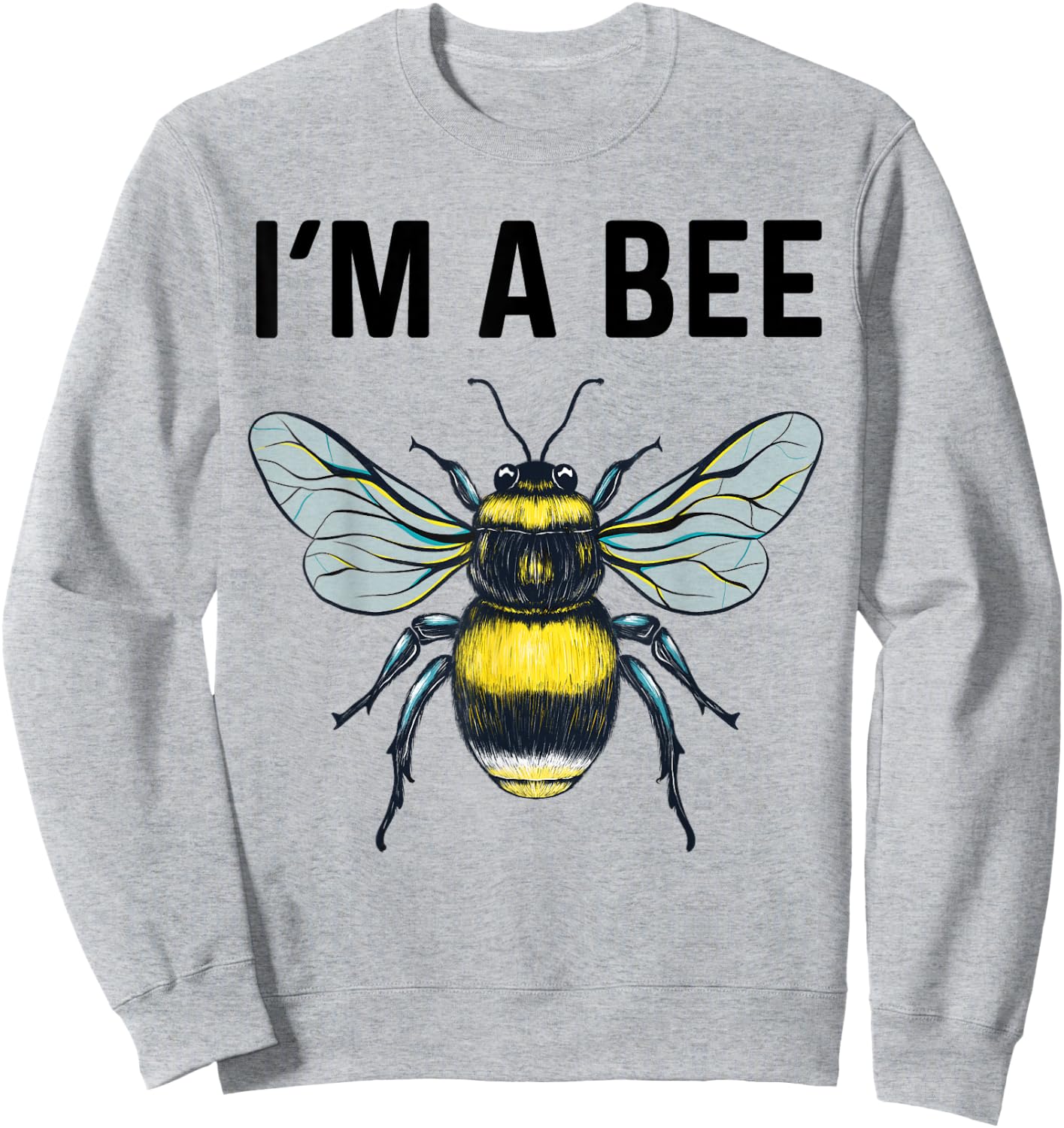 Halloween Bee Costume I'm Bee Women Kids Boys Girls Sweatshirt - Sweatshirt | Ash