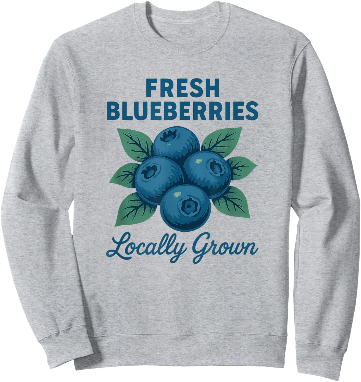 Fresh Blueberries, Vintage Fruit Advertisement Sweatshirt - Sweatshirt | Ash