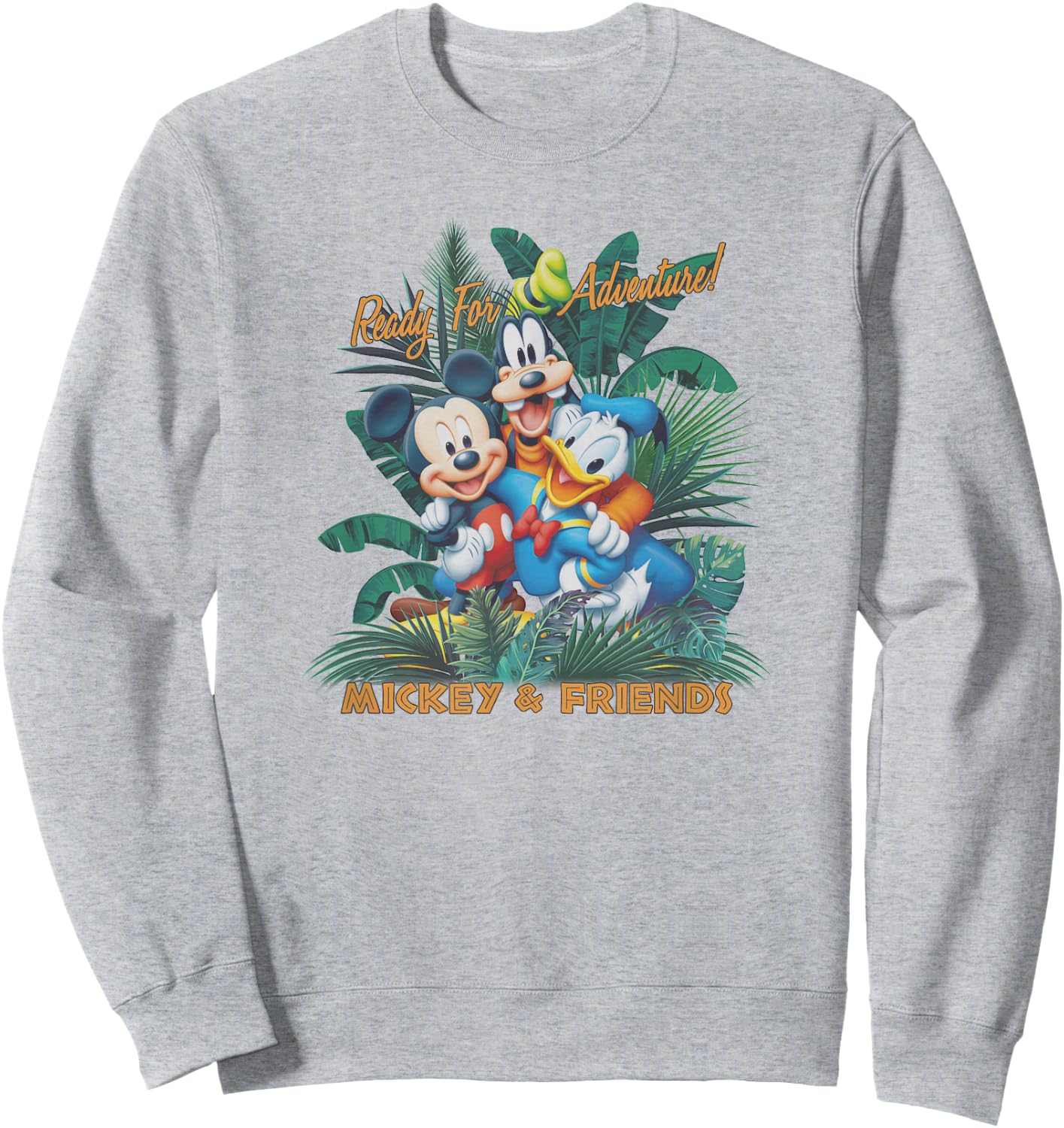 Disney Mickey Classic Adventure Group Tropical Sweatshirt - Sweatshirt | Ash