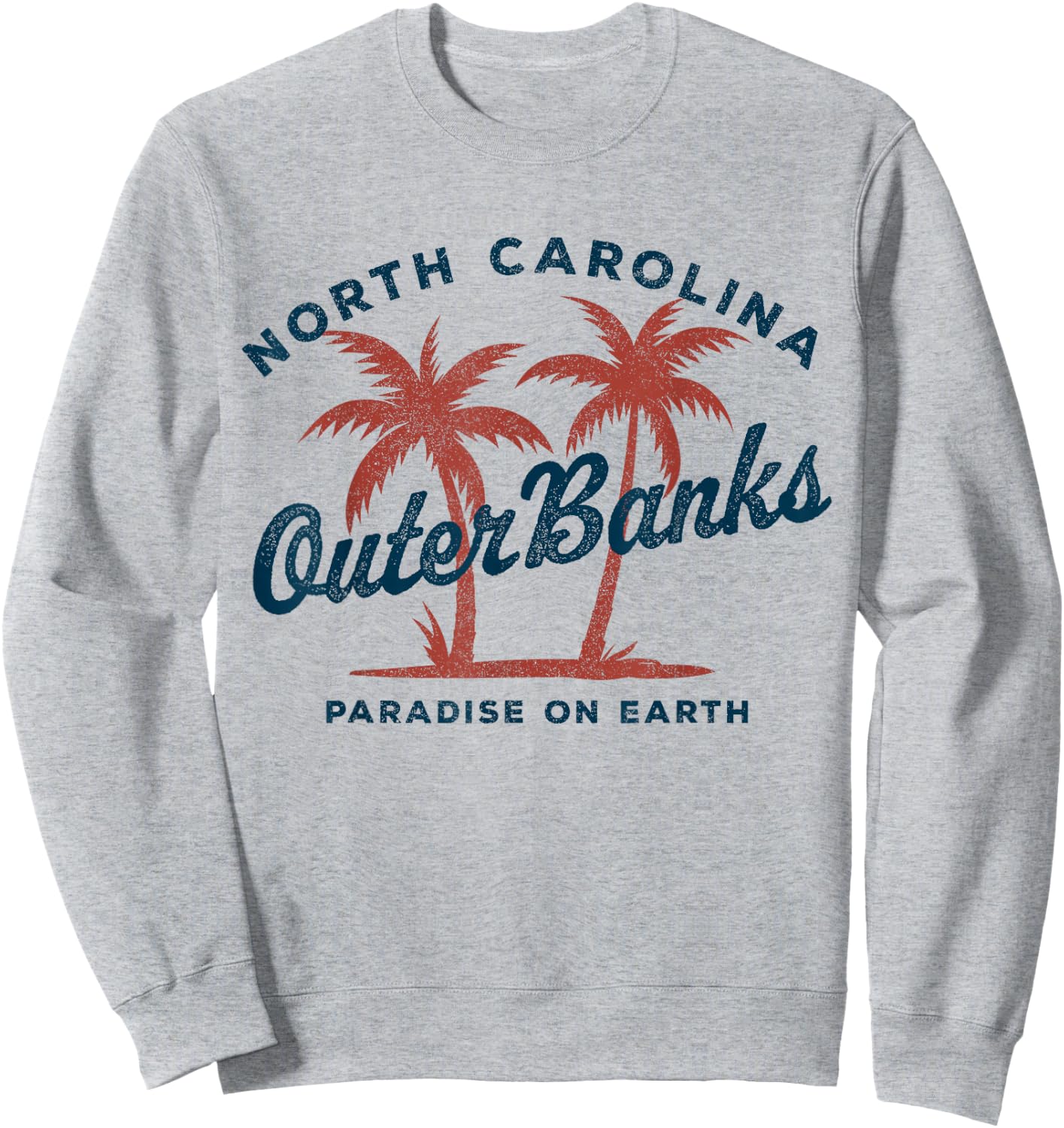 Retro Outer Banks Est 1587 OBX North Carolina NC Vintage Sweatshirt - Sweatshirt | Ash