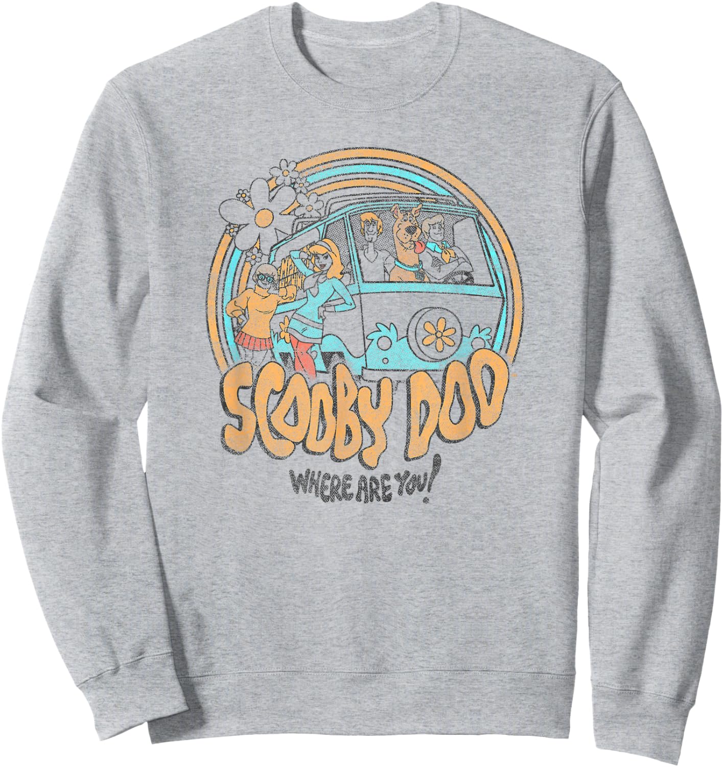 Scooby-Doo Vintage Floral Gang Poster Sweatshirt - Sweatshirt | Ash
