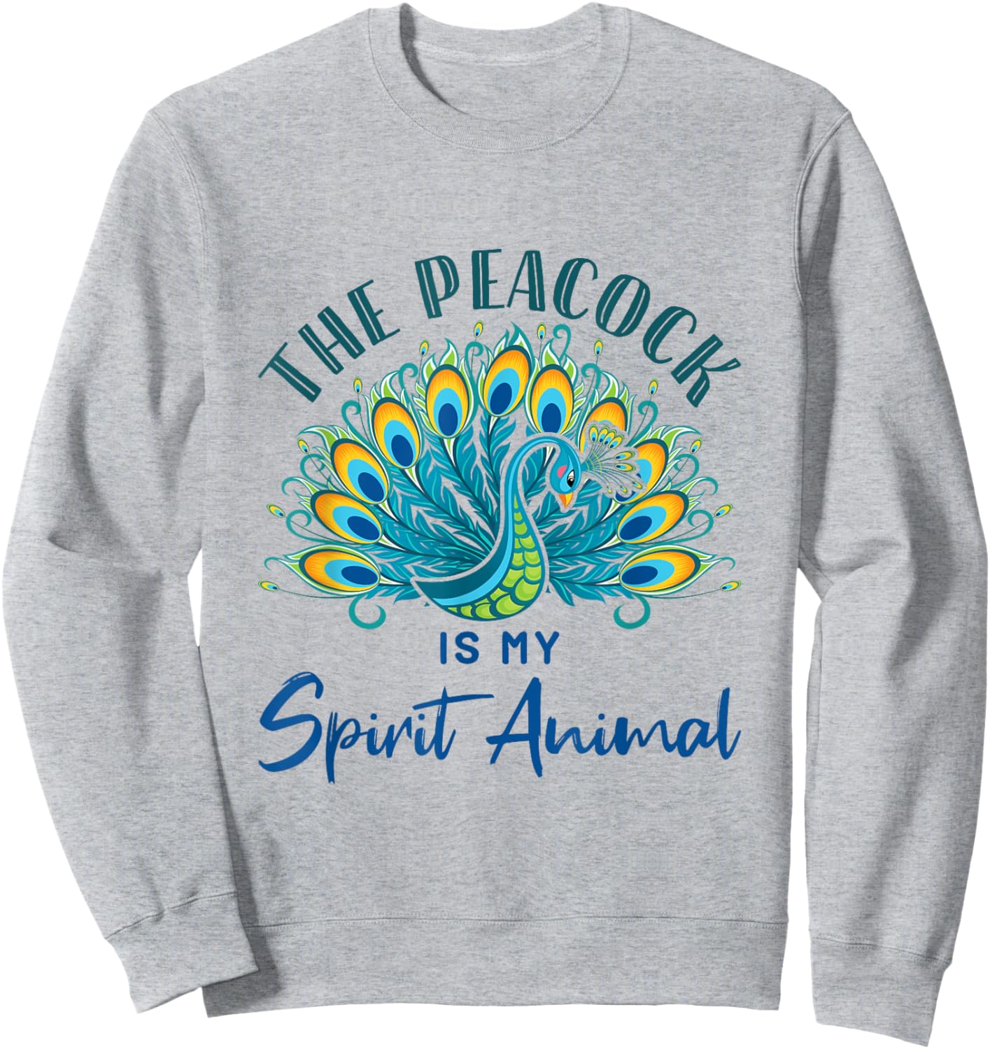 Peacock Lover Spirit Animal Birds Sweatshirt - Sweatshirt | Ash
