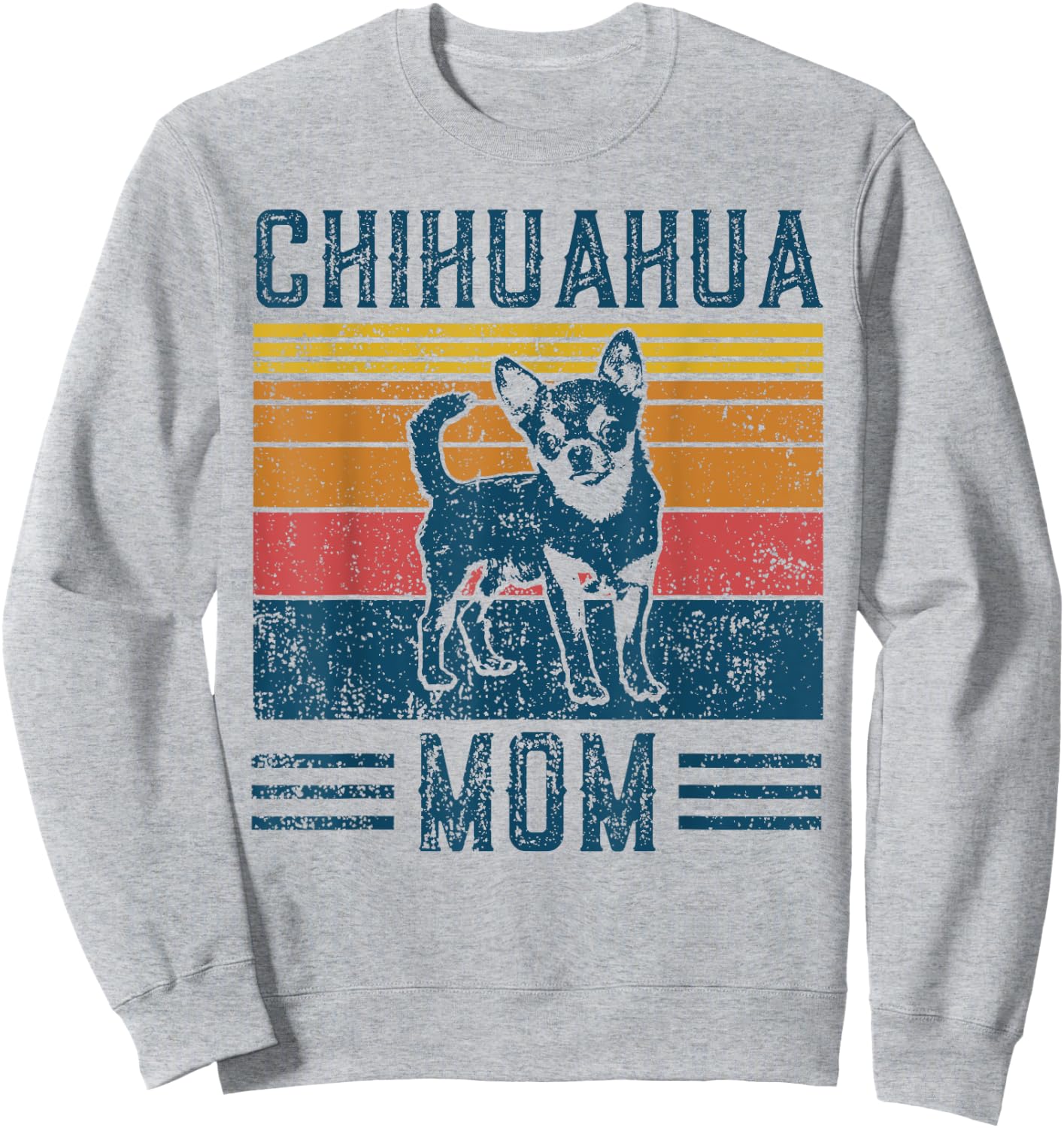 Dog Chihuahua Mom - Vintage Chihuahua Mom Women Kids Sweatshirt - Sweatshirt | Ash