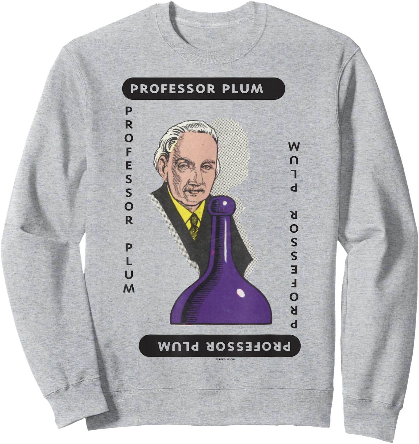 Clue Professor Plum Playing Card Halloween Costume Sweatshirt - Sweatshirt | Ash