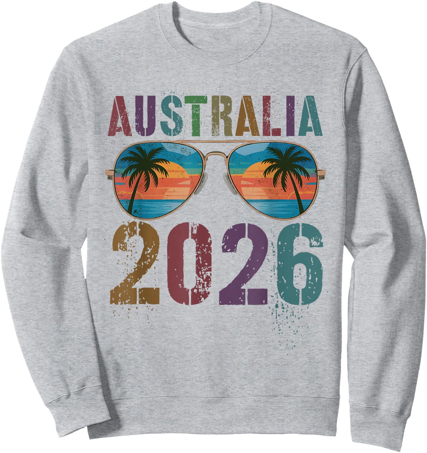 Cute Australia 2026 Trip Holiday Vacay Matching Family Girls Sweatshirt - Sweatshirt | Ash