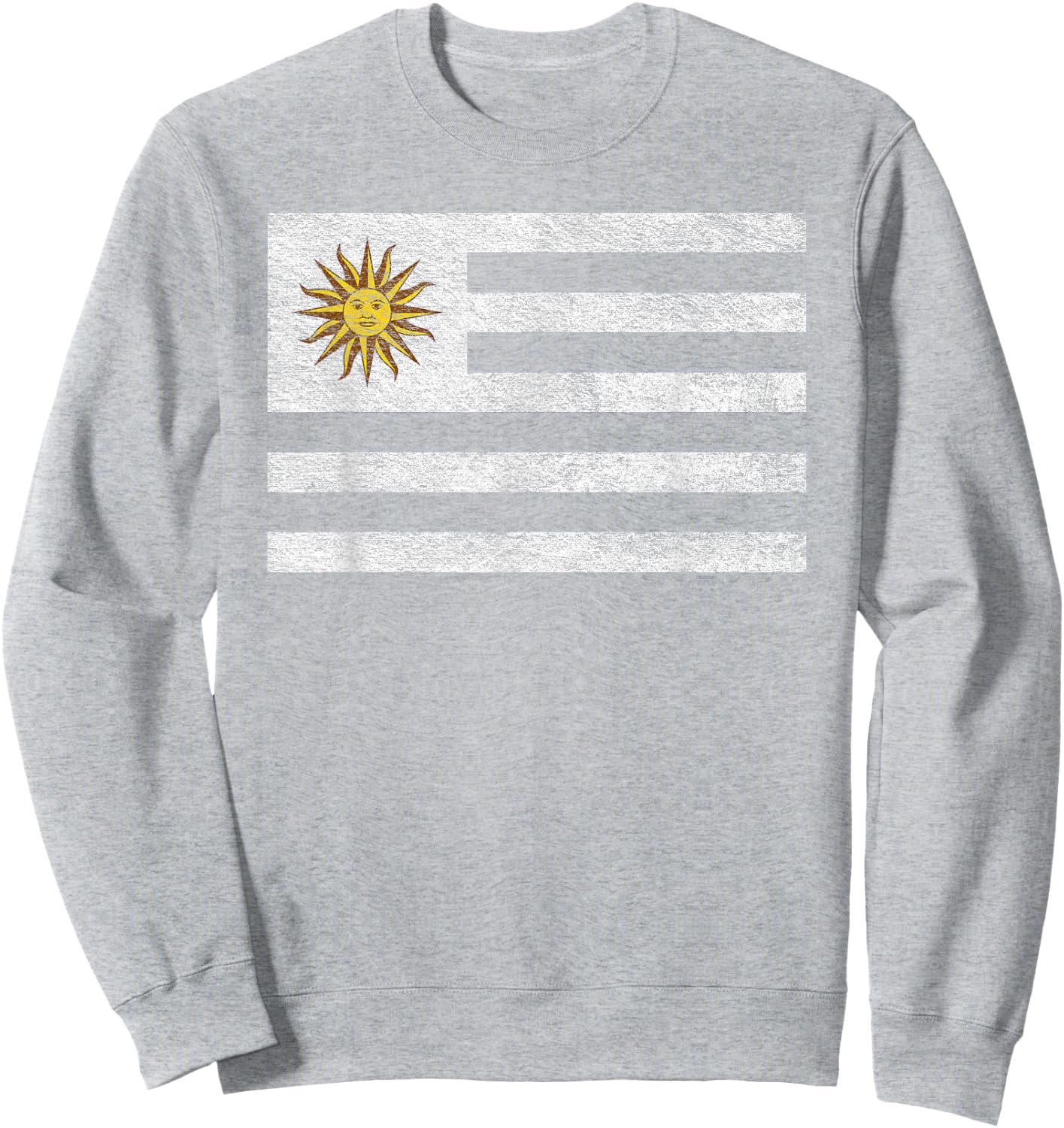 Uruguay National Flag Coat of ARMS Sweatshirt - Sweatshirt | Ash