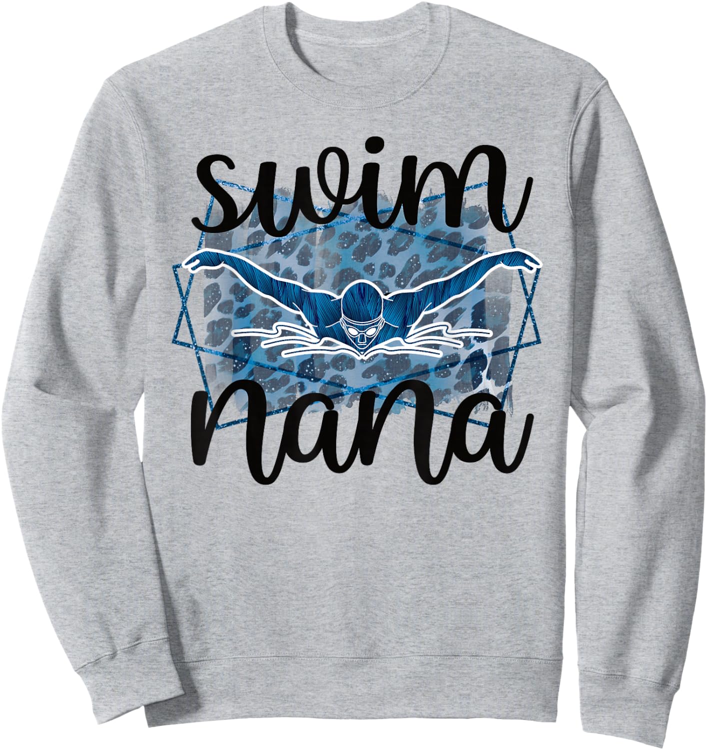 Proud Swim Nana Of A Swimmer Nana Grandma Sweatshirt - Sweatshirt | Ash