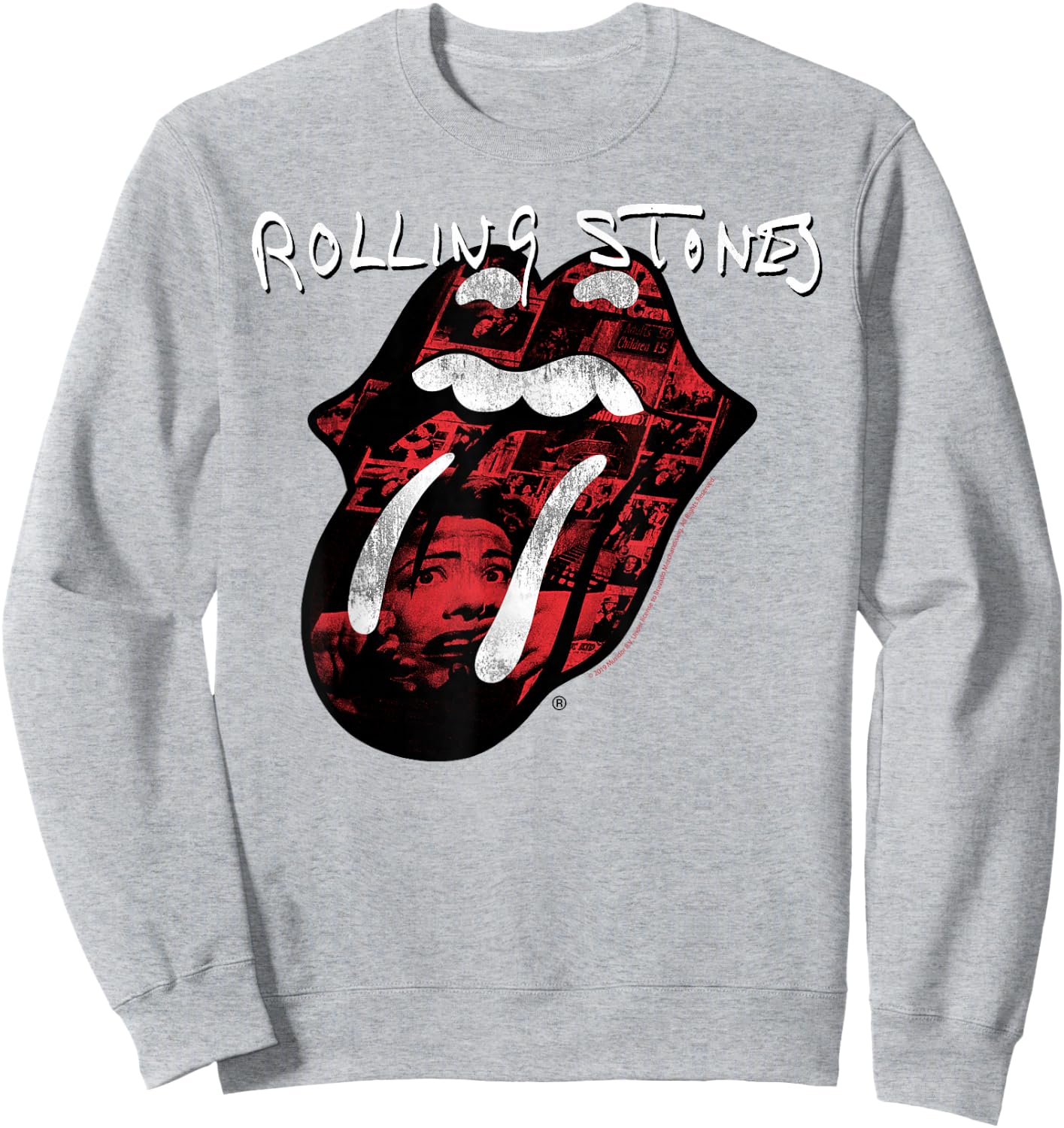 Rolling Stones Official Exile Tongue Photos Sweatshirt - Sweatshirt | Ash