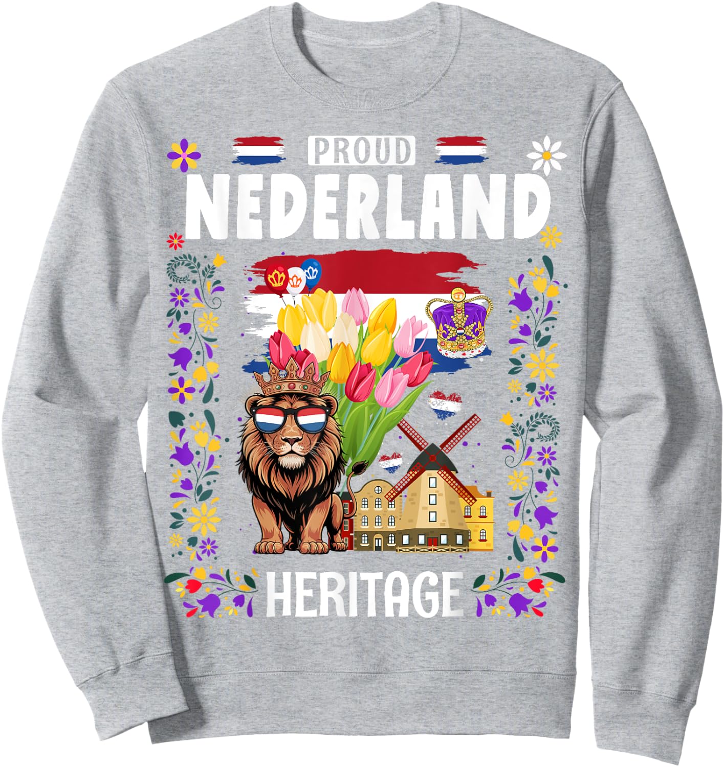Nederland Flag Outfit Idea For Kids & Koningsdag King’s Day Sweatshirt - Sweatshirt | Ash