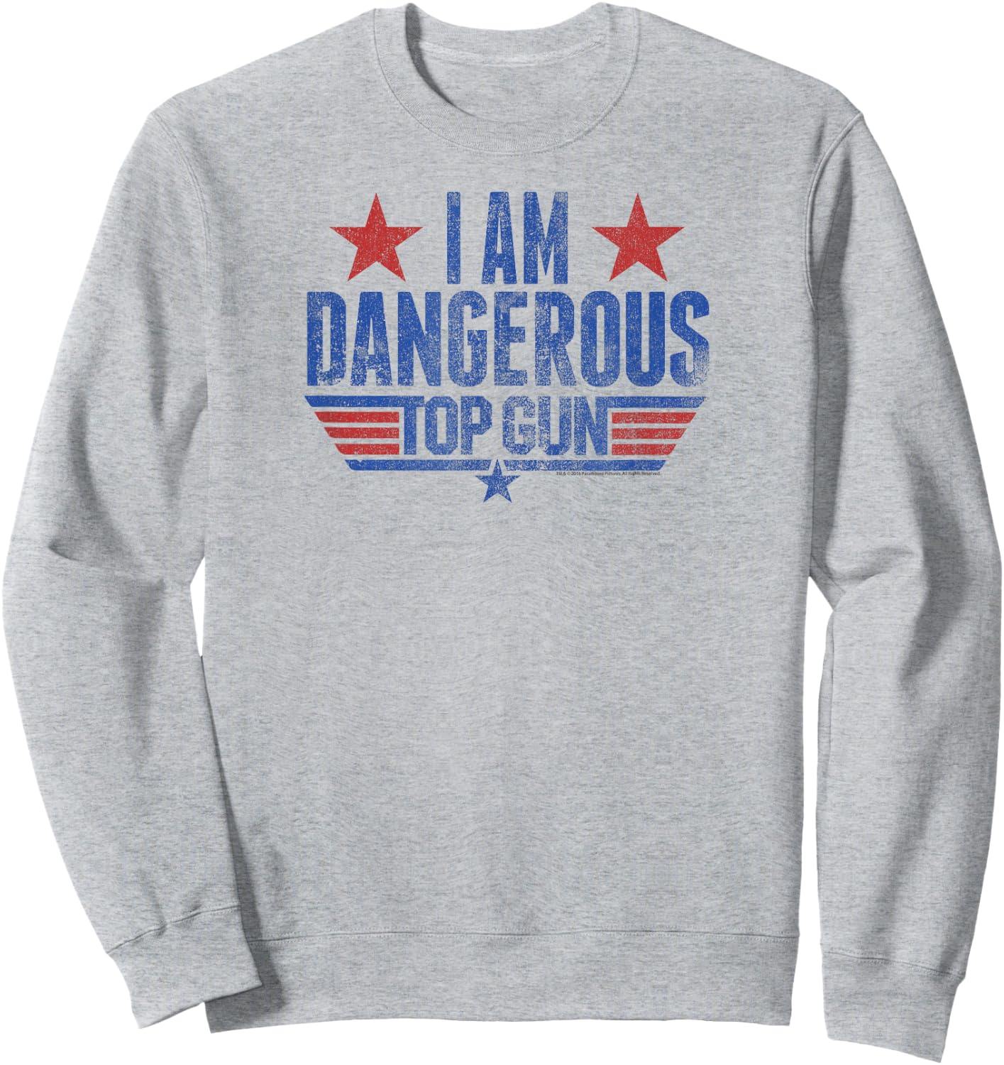 Top Gun I Am Dangerous Logo Action Movie Sweatshirt - Sweatshirt | Ash