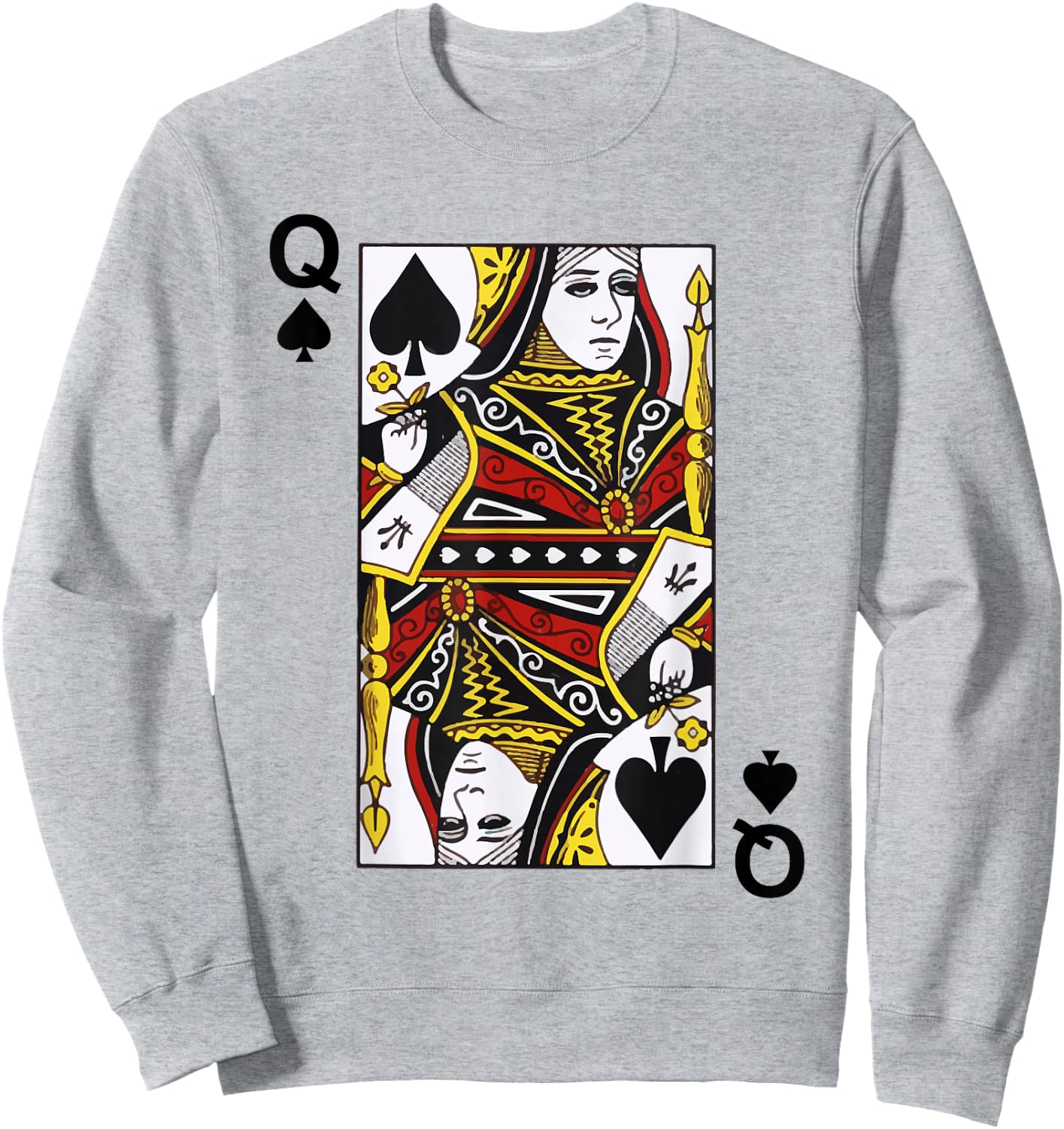 Queen of Spades Blackjack Cards Poker 21 Q shirt Sweatshirt - Sweatshirt | Ash