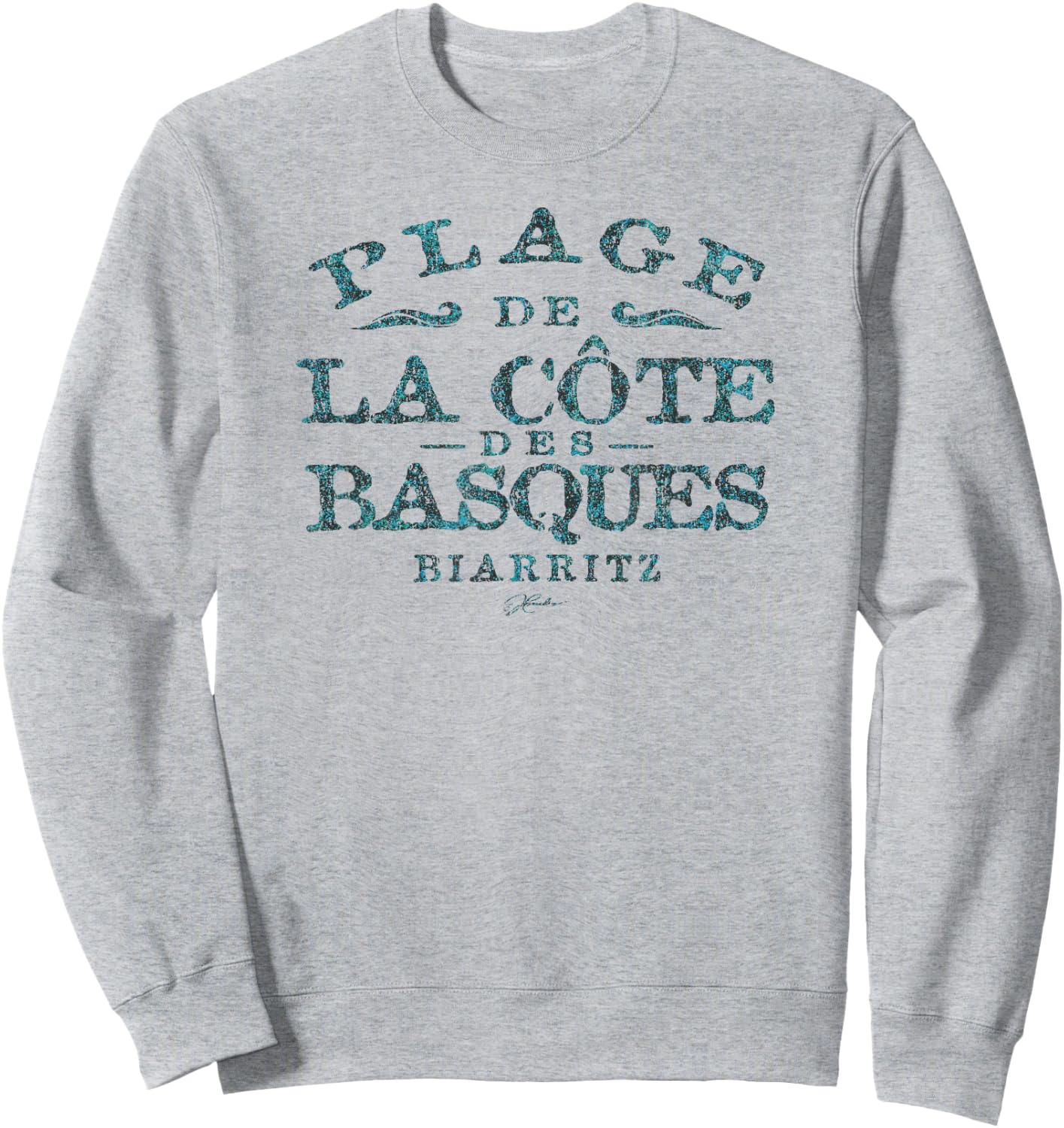 JCombs: Cote des Basques Beach, Biarritz, France Sweatshirt - Sweatshirt | Ash