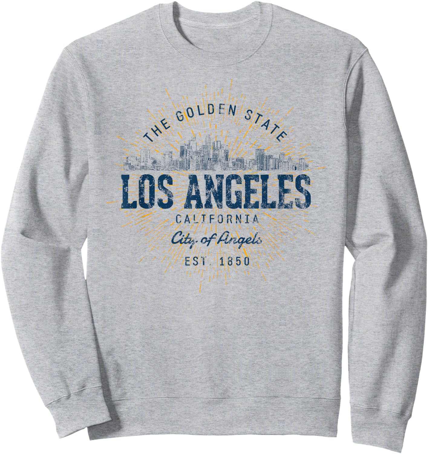 United States Vacation Souvenir Vintage Los Angeles Sweatshirt - Sweatshirt | Ash