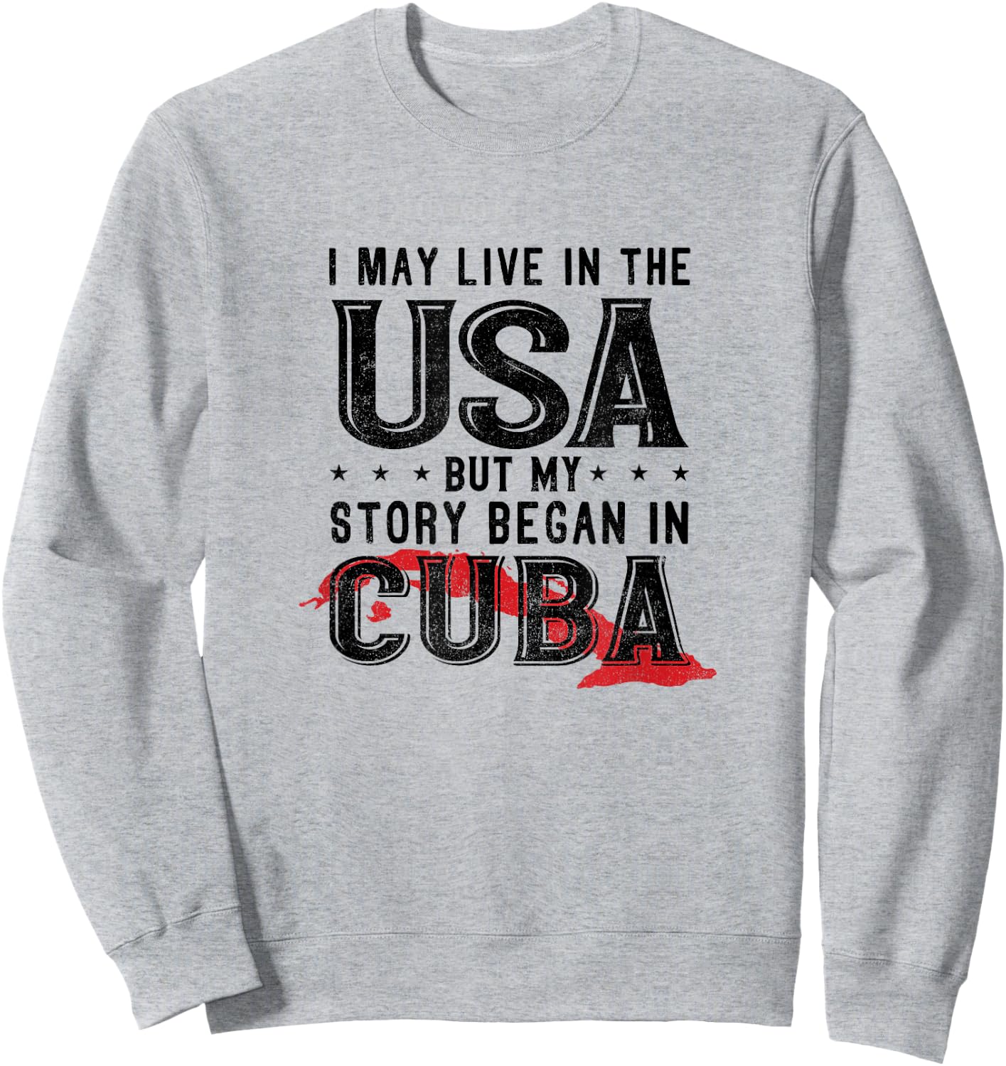 Funny Cuba Lover Graphic Men Kids Cuban Sweatshirt - Sweatshirt | Ash