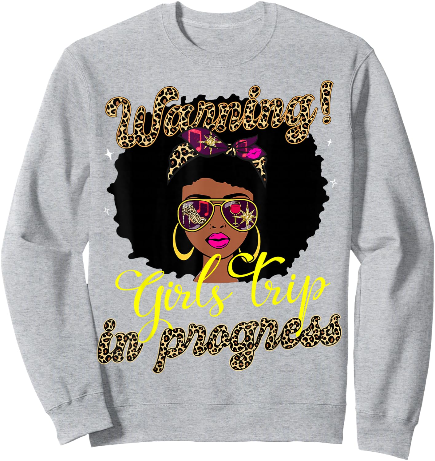 Girls Weekend Vacation Squad Warning Girls Trip In Progress Sweatshirt - Sweatshirt | Ash