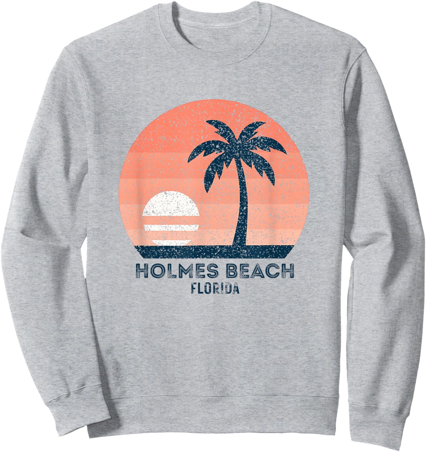 Holmes Beach Florida Retro Vintage Souvenir Gift Sweatshirt - Sweatshirt | Ash