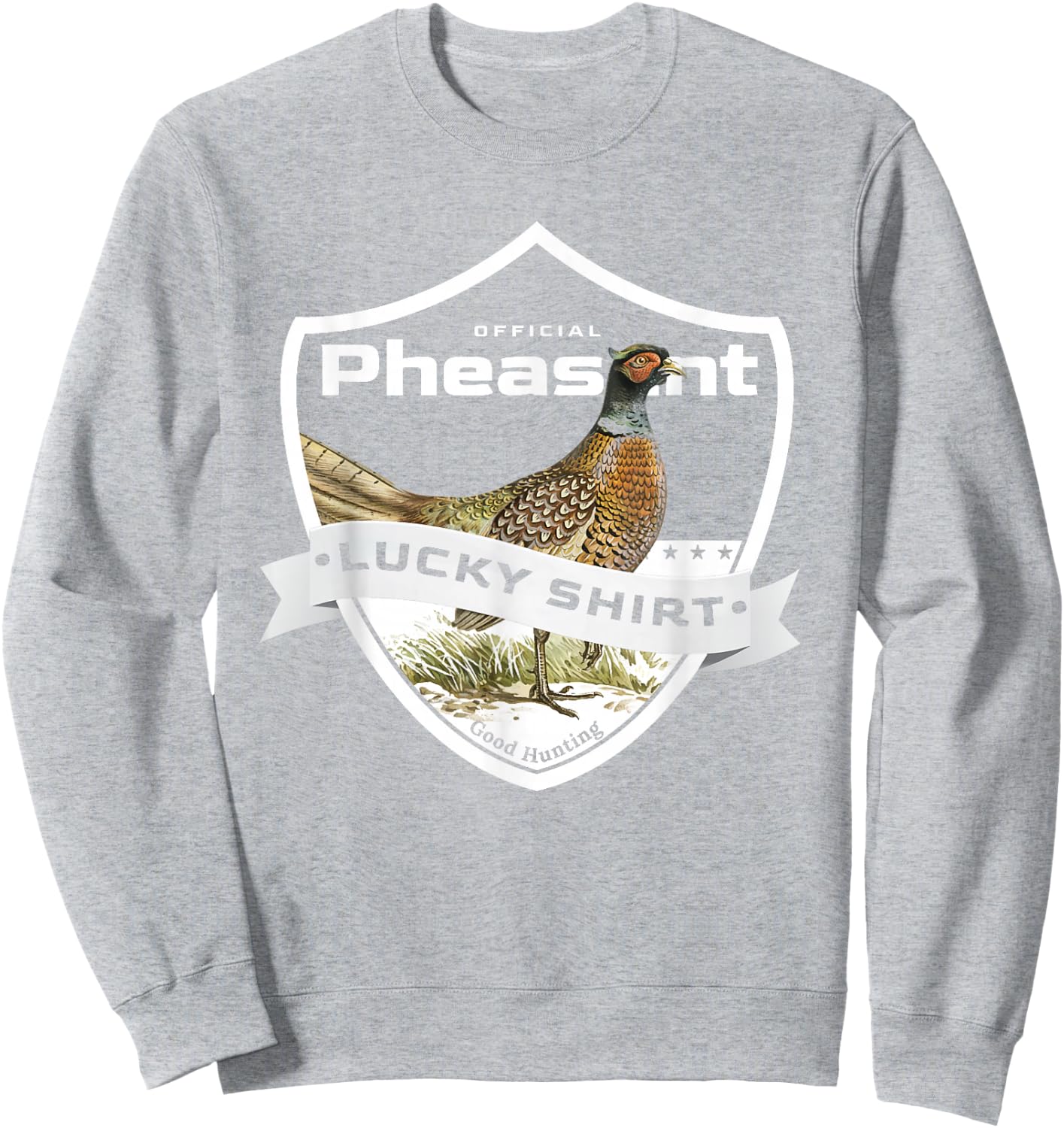 Pheasant Hunter Lucky Charm as Pheasant Hunting Vest Sweatshirt - Sweatshirt | Ash